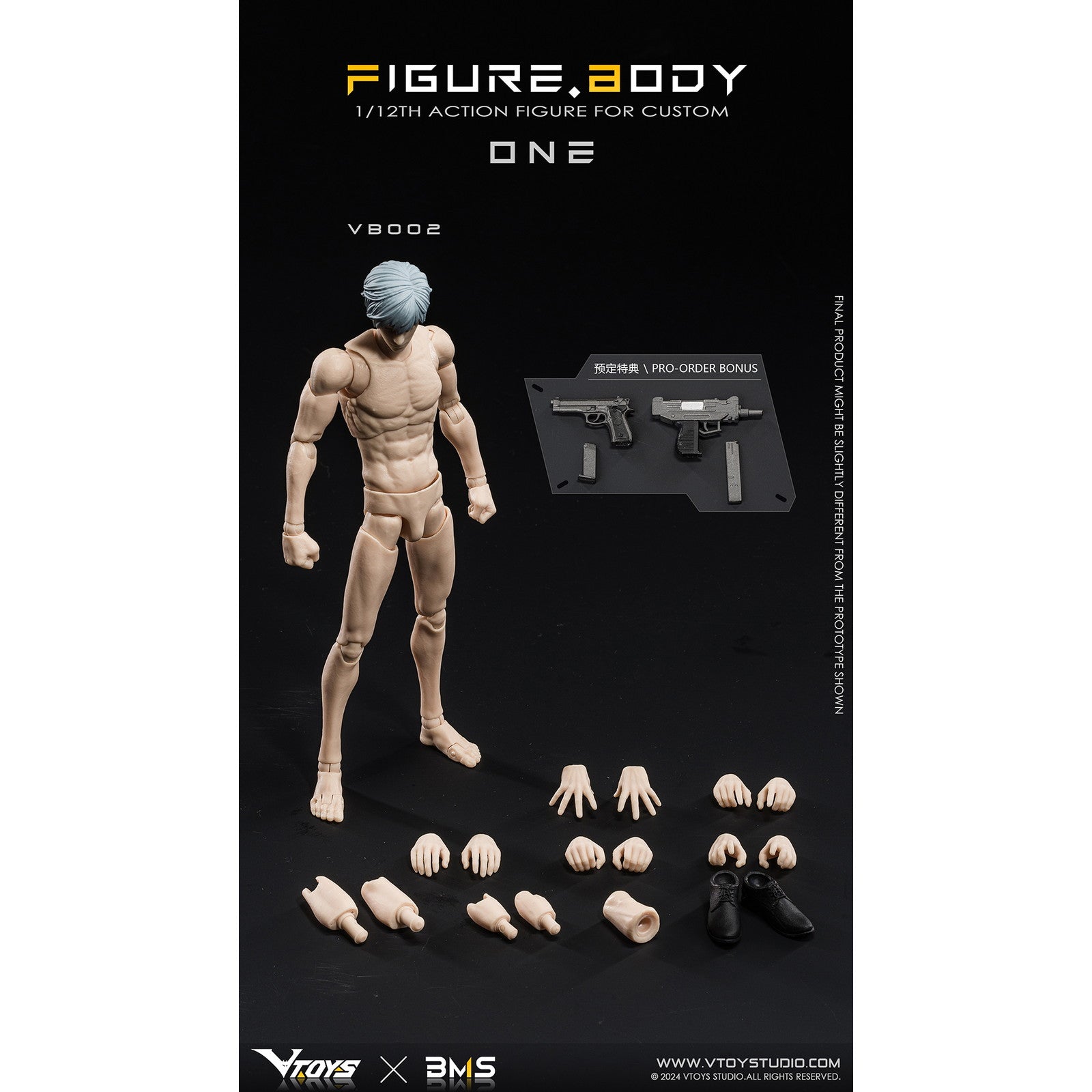 【新品即納】[FIG] 予約特典2種付属 ONE(ワン) VB002 ホワイトスキン 1/12 完成品 可動フィギュア VTOYS×BMS(20250531)