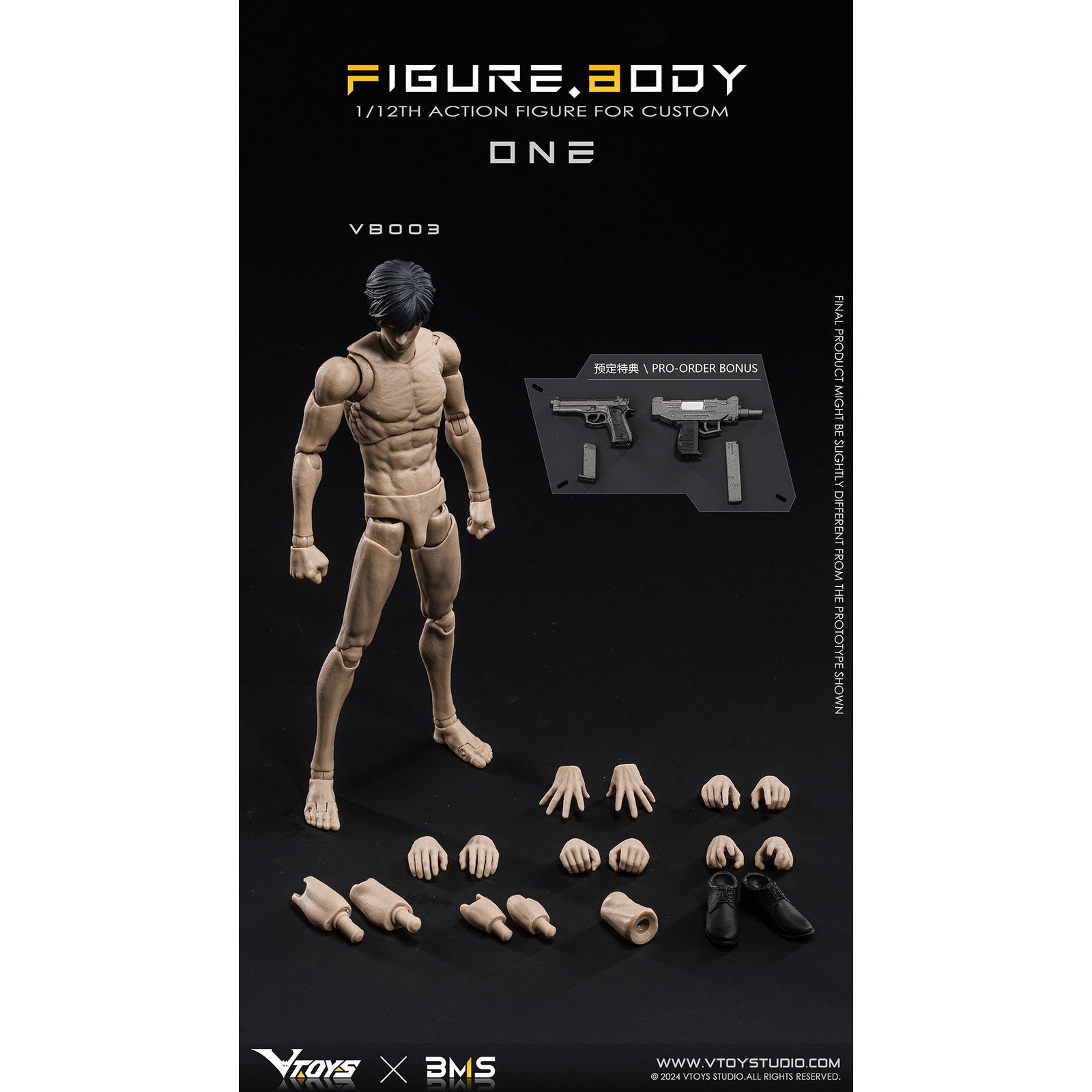 【新品即納】[FIG] 予約特典2種付属 ONE(ワン) VB003 イエロースキン 1/12 完成品 可動フィギュア VTOYS×BMS(20250531)