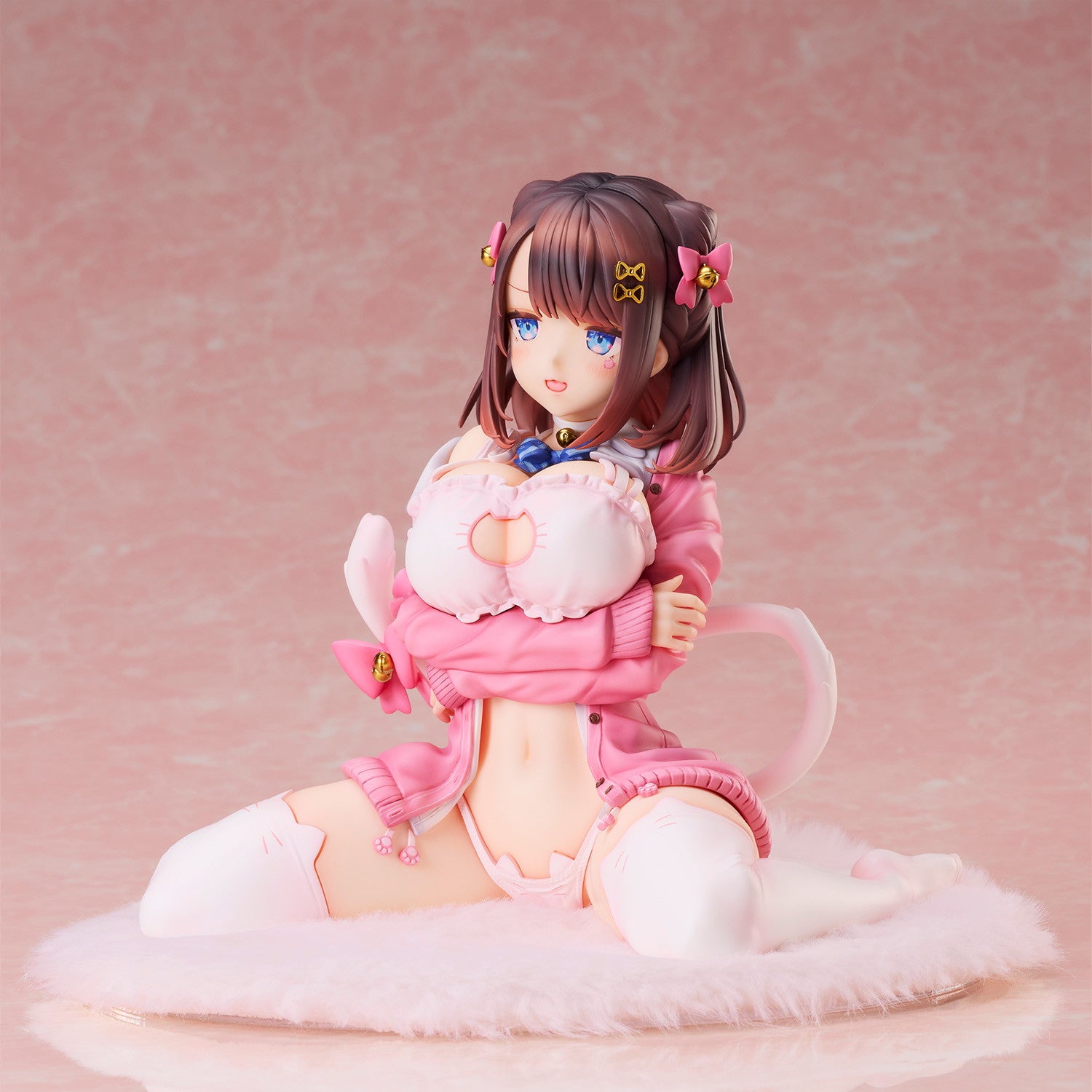 【新品即納】[FIG] リボンヘアピンちゃん(猫りん堂イラスト) カットイラスト 完成品 フィギュア ユニオンクリエイティブ(20250831)