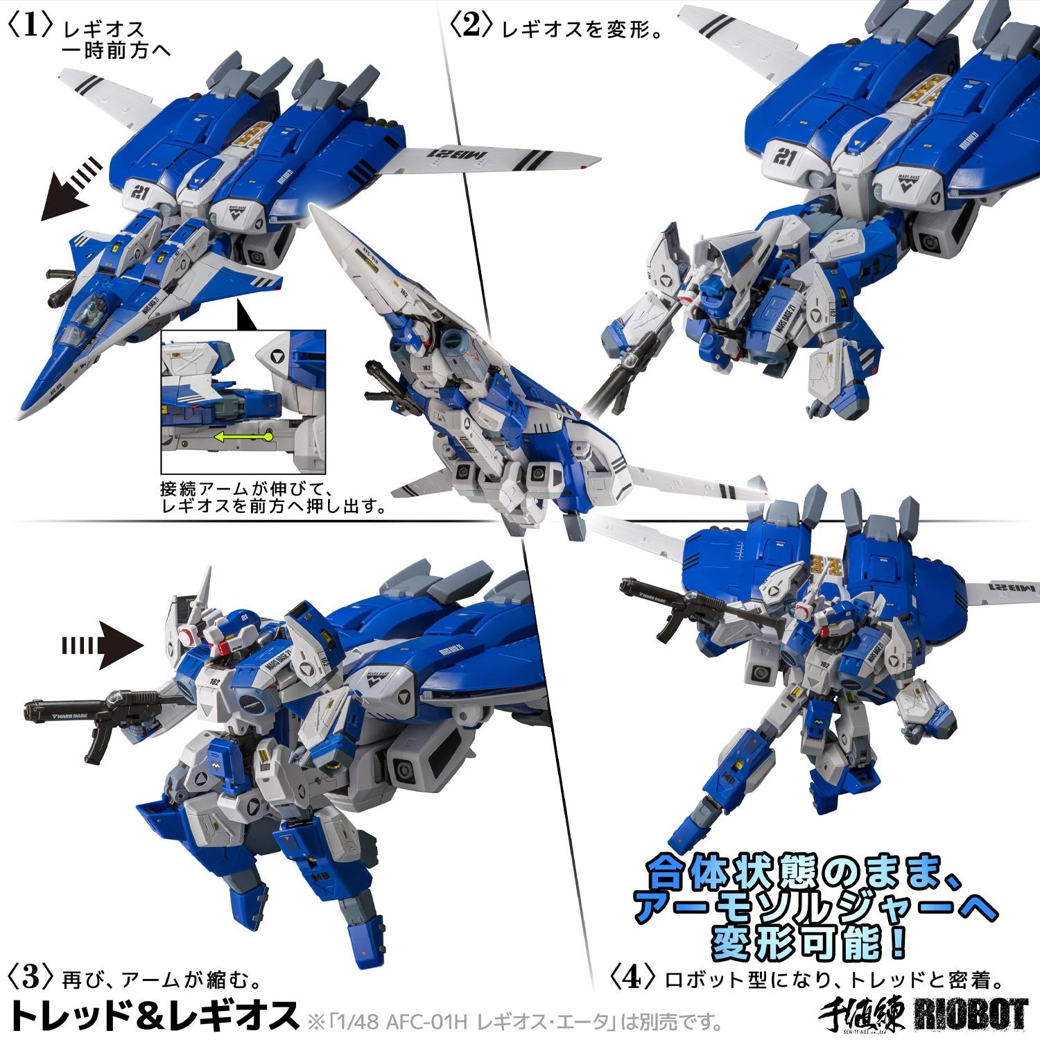 【新品即納】[FIG] RIOBOT AB-01H トレッド 機甲創世記モスピーダ 1/48 完成品 可動フィギュア 千値練(せんちねる)(20250731)
