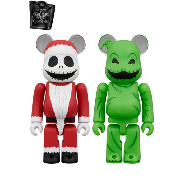 【新品即納】[FIG] BE@RBRICK(ベアブリック) SANTA JACK & OOGIE BOOGIE(サンタジャック&ウギー・ブギー) 2PCS SET THE NIGHTMARE BEFORE CHRISTMAS(ナイトメア・ビフォア・クリスマス) 完成品 可動フィギュア メディコム・トイ(20250531)