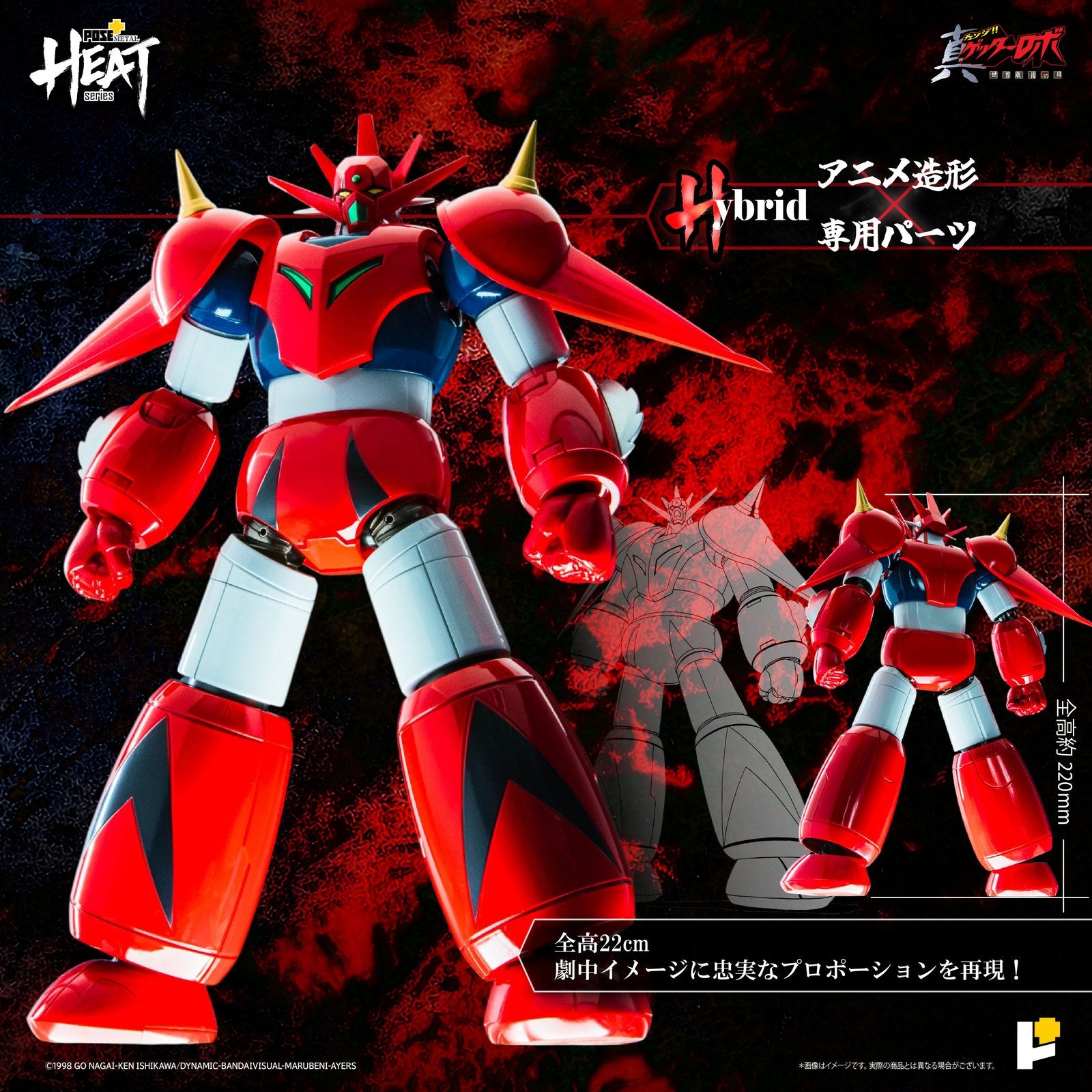 【新品即納】[FIG] POSE+METAL HEAT ゲッタードラゴン(真ゲッターロボ 世界最後の日 ver.) 真(チェンジ!!)ゲッターロボ 世界最後の日 完成品 可動フィギュア AWAKEN STUDIO(20250717)
