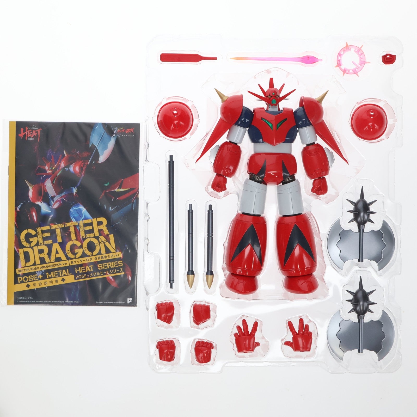【中古即納】[FIG] POSE+METAL HEAT ゲッタードラゴン(真ゲッターロボ 世界最後の日 ver.) 真(チェンジ!!)ゲッターロボ 世界最後の日 完成品 可動フィギュア AWAKEN STUDIO(20250717)
