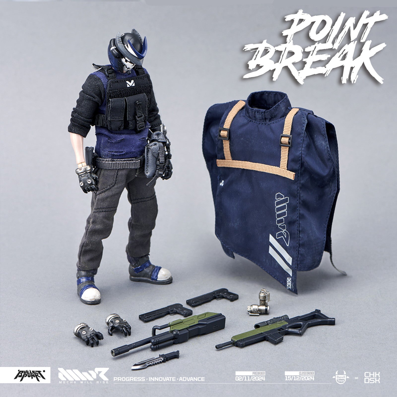 【新品即納】[FIG] POINT BREAK Set(ポイント・ブレイク セット) 1/12 完成品 可動フィギュア Devil Toys(デビルトイズ)(20250630)