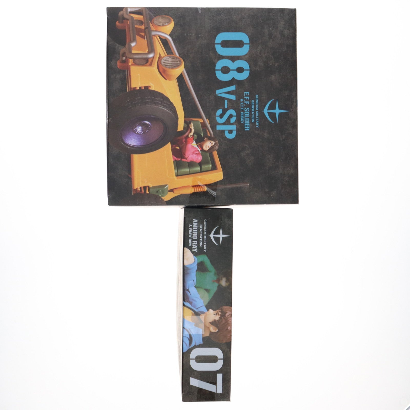 【中古即納】[FIG] ポンチョ&スタンド無し G.M.G. 地球連邦軍 07 アムロ&フラウ、08V-SP 一般兵士&バギー セットボックス 機動戦士ガンダム 完成品 可動フィギュア プレミアムバンダイ限定 メガハウス(20240129)