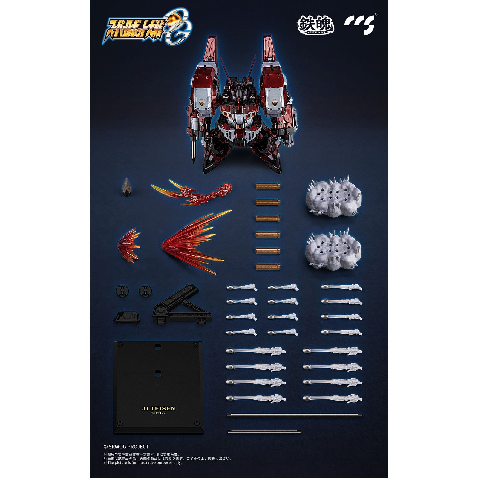 【新品即納】[FIG] マイルストン流通限定 鉄魄(MORTAL MIND)シリーズ アルトアイゼン スーパーロボット大戦OG 完成品 合金可動フィギュア CCSTOYS(20250327)