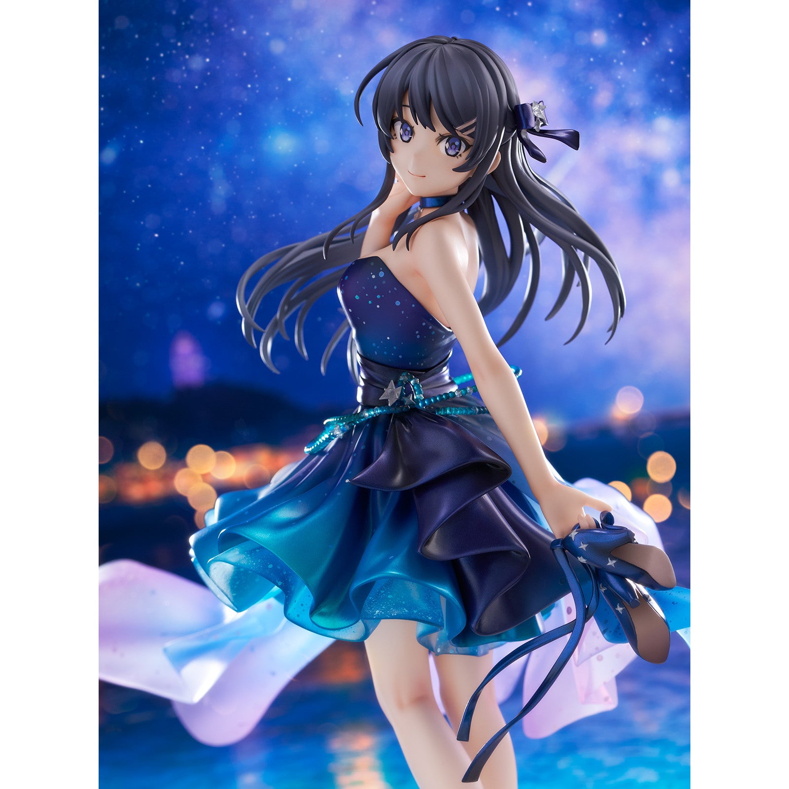 【新品即納】[FIG] SHIBUYA SCRAMBLE FIGURE 桜島麻衣(さくらじままい) -Starry Dress Ver.- 青春ブタ野郎はバニーガール先輩の夢を見ない 1/7 完成品 フィギュア CyberZ(20260220)