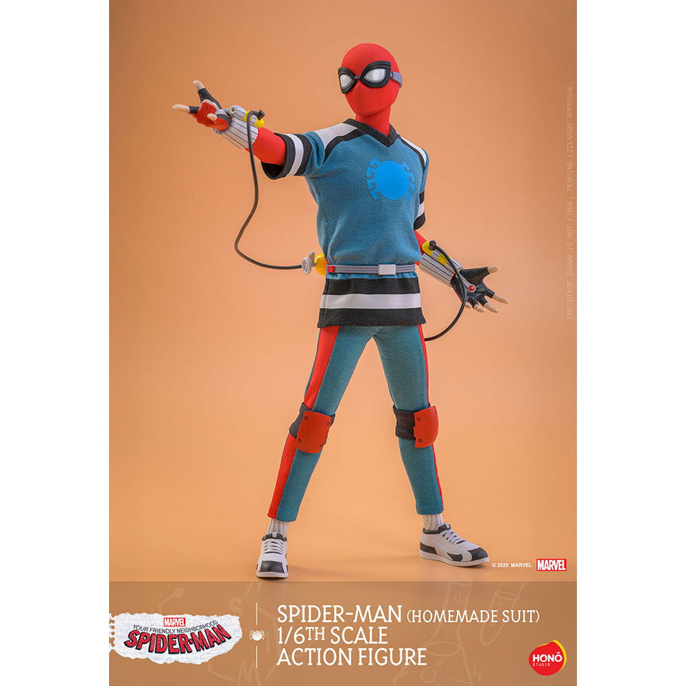 【新品即納】[FIG] 炎スタジオ スパイダーマン(ホームメイド・スーツ) スパイダーマン:フレンドリー・ネイバーフッド 1/6 完成品 可動フィギュア(HS#007) ホットトイズ(20260228)