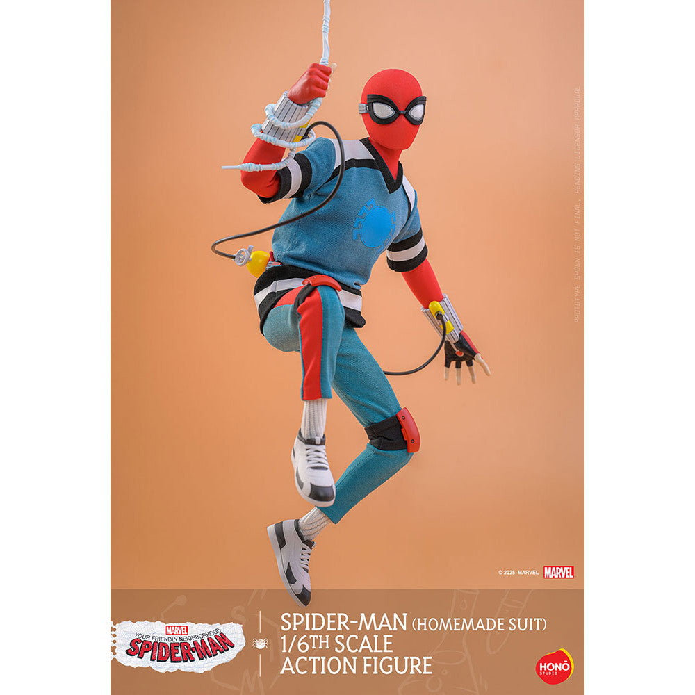 【新品即納】[FIG] 炎スタジオ スパイダーマン(ホームメイド・スーツ) スパイダーマン:フレンドリー・ネイバーフッド 1/6 完成品 可動フィギュア(HS#007) ホットトイズ(20260228)