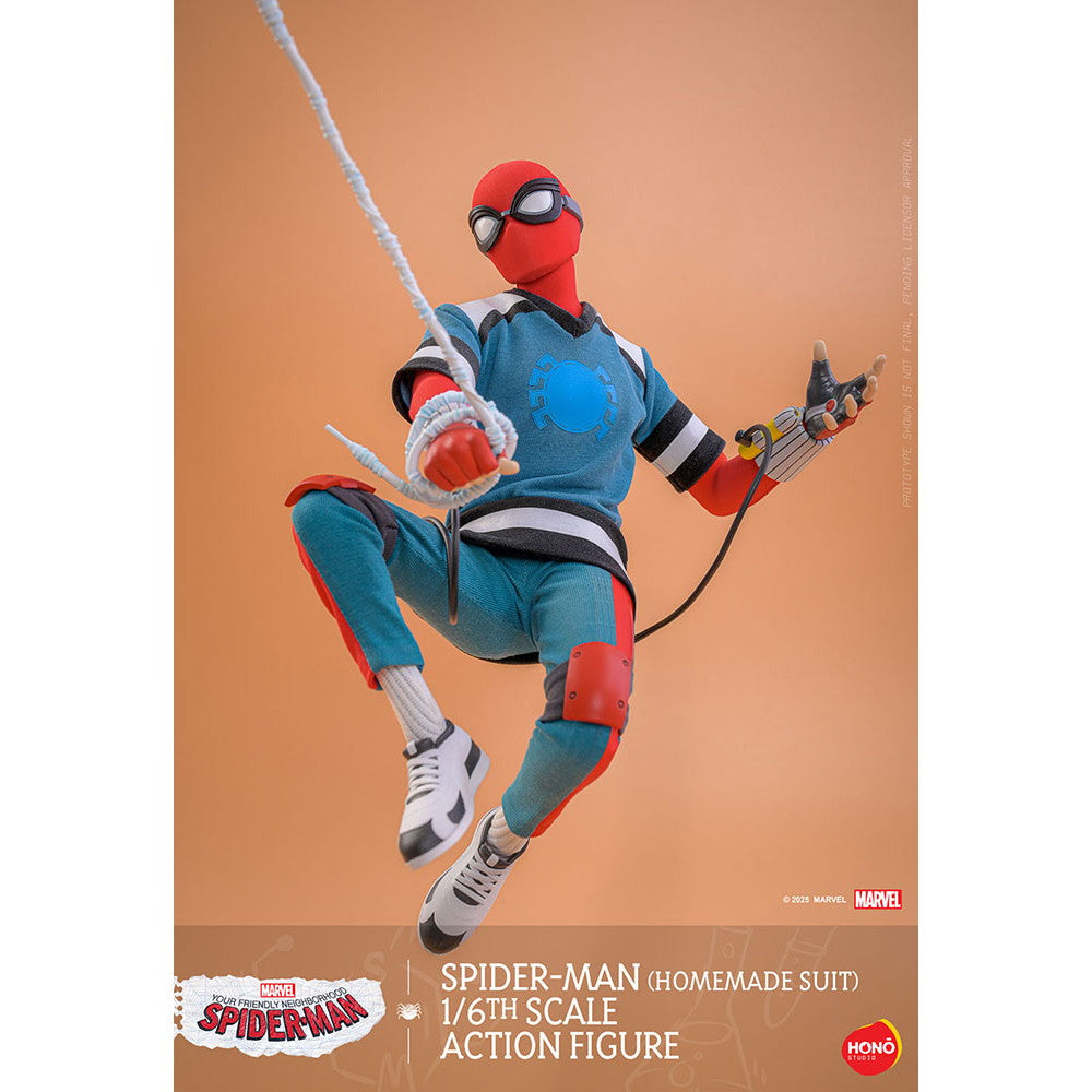 【新品即納】[FIG] 炎スタジオ スパイダーマン(ホームメイド・スーツ) スパイダーマン:フレンドリー・ネイバーフッド 1/6 完成品 可動フィギュア(HS#007) ホットトイズ(20260228)