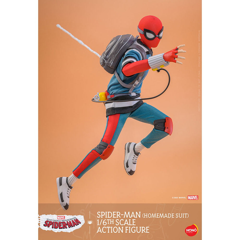 【新品即納】[FIG] 炎スタジオ スパイダーマン(ホームメイド・スーツ) スパイダーマン:フレンドリー・ネイバーフッド 1/6 完成品 可動フィギュア(HS#007) ホットトイズ(20260228)