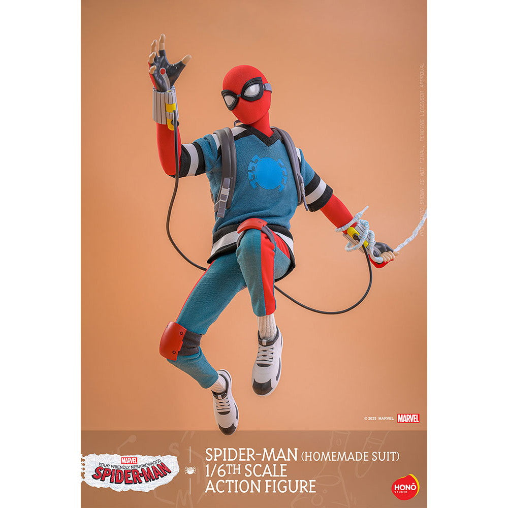 【新品即納】[FIG] 炎スタジオ スパイダーマン(ホームメイド・スーツ) スパイダーマン:フレンドリー・ネイバーフッド 1/6 完成品 可動フィギュア(HS#007) ホットトイズ(20260228)