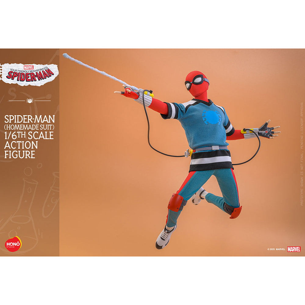【新品即納】[FIG] 炎スタジオ スパイダーマン(ホームメイド・スーツ) スパイダーマン:フレンドリー・ネイバーフッド 1/6 完成品 可動フィギュア(HS#007) ホットトイズ(20260228)