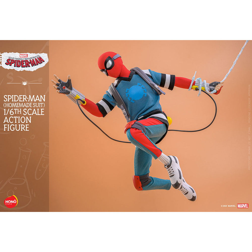 【新品即納】[FIG] 炎スタジオ スパイダーマン(ホームメイド・スーツ) スパイダーマン:フレンドリー・ネイバーフッド 1/6 完成品 可動フィギュア(HS#007) ホットトイズ(20260228)