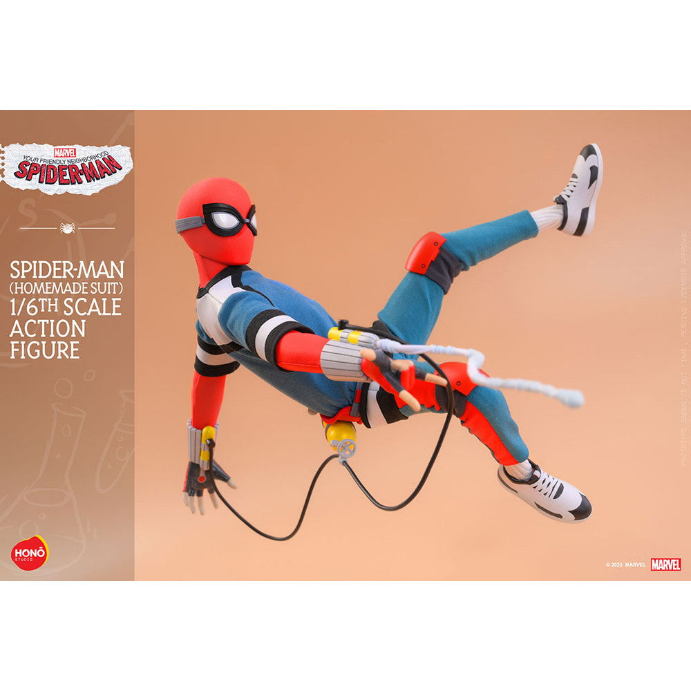 【新品即納】[FIG] 炎スタジオ スパイダーマン(ホームメイド・スーツ) スパイダーマン:フレンドリー・ネイバーフッド 1/6 完成品 可動フィギュア(HS#007) ホットトイズ(20260228)