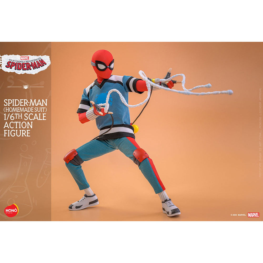 【新品即納】[FIG] 炎スタジオ スパイダーマン(ホームメイド・スーツ) スパイダーマン:フレンドリー・ネイバーフッド 1/6 完成品 可動フィギュア(HS#007) ホットトイズ(20260228)