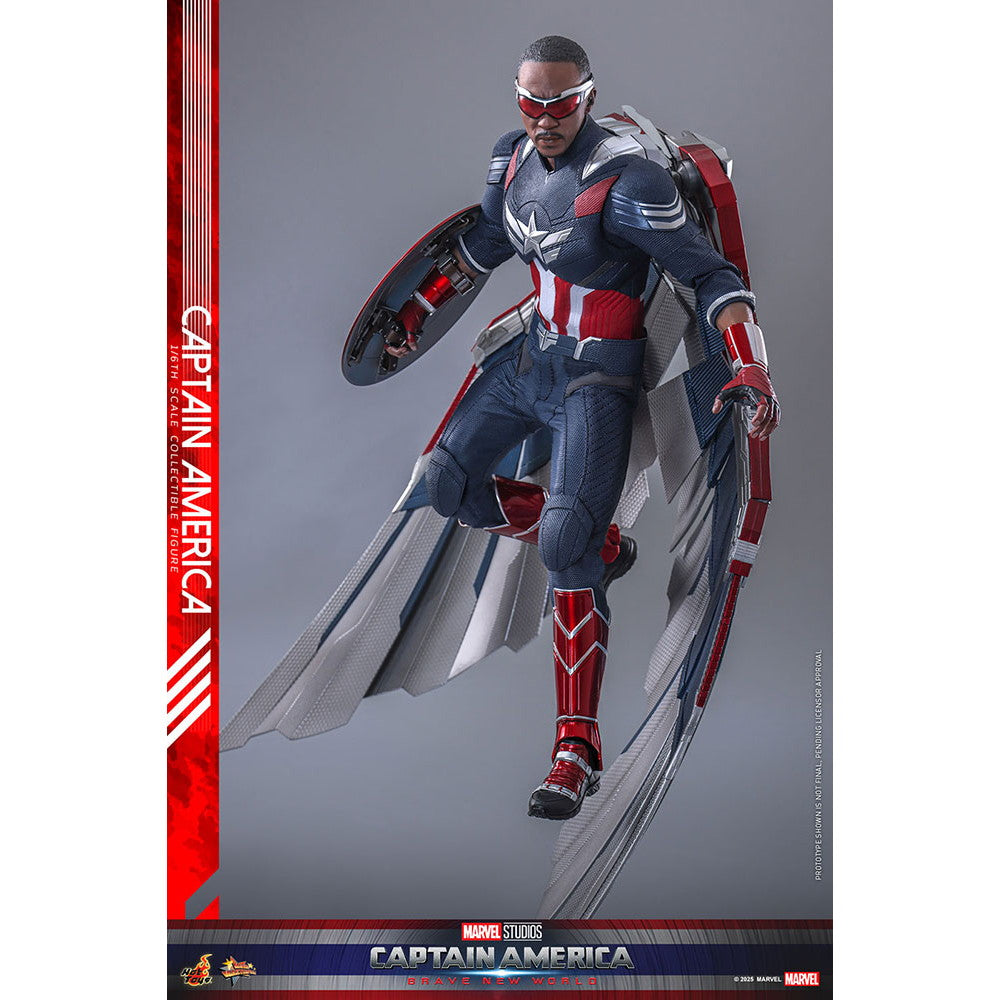 【新品即納】[FIG] ムービー・マスターピース キャプテン・アメリカ キャプテン・アメリカ:ブレイブ・ニュー・ワールド 1/6 完成品 可動フィギュア(MM#779) ホットトイズ(20250528)