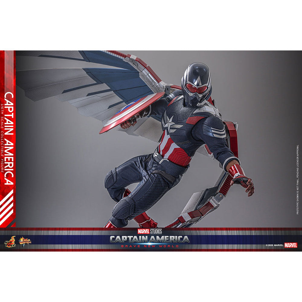 【新品即納】[FIG] ムービー・マスターピース キャプテン・アメリカ キャプテン・アメリカ:ブレイブ・ニュー・ワールド 1/6 完成品 可動フィギュア(MM#779) ホットトイズ(20250528)