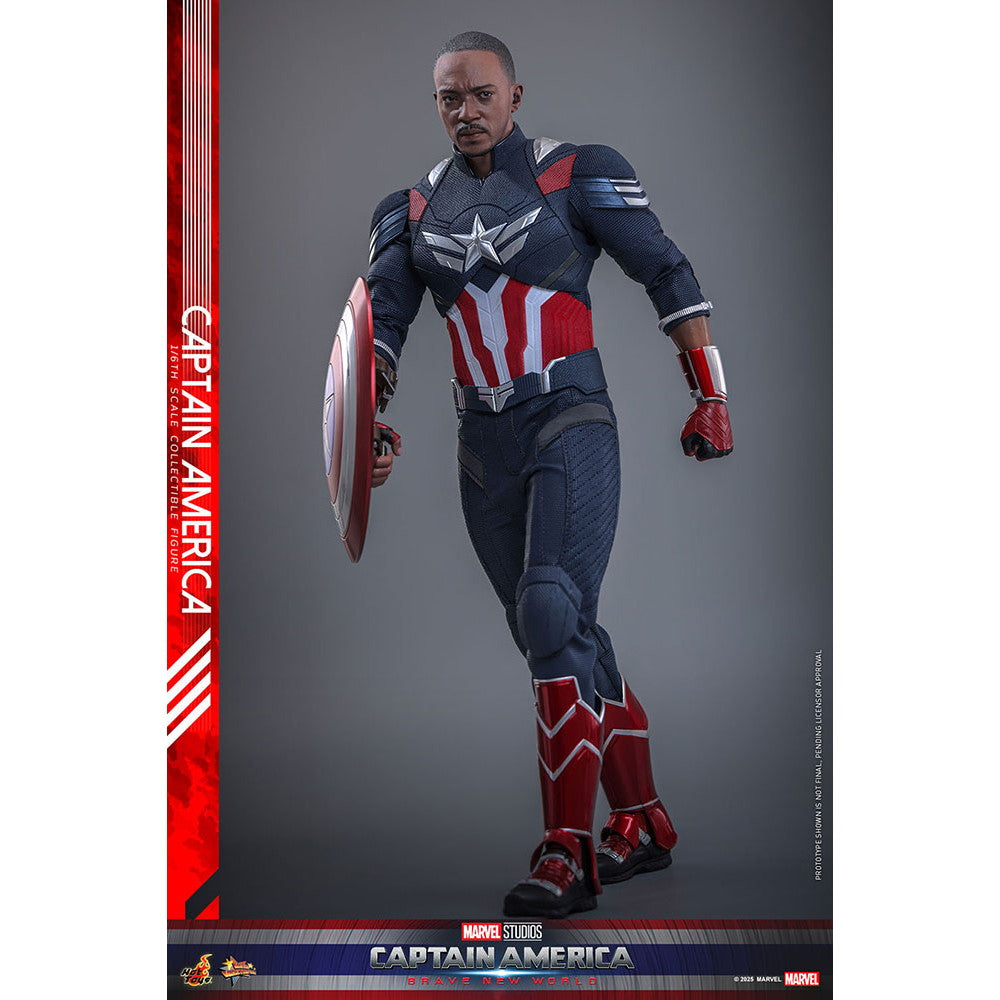 【新品即納】[FIG] ムービー・マスターピース キャプテン・アメリカ キャプテン・アメリカ:ブレイブ・ニュー・ワールド 1/6 完成品 可動フィギュア(MM#779) ホットトイズ(20250528)
