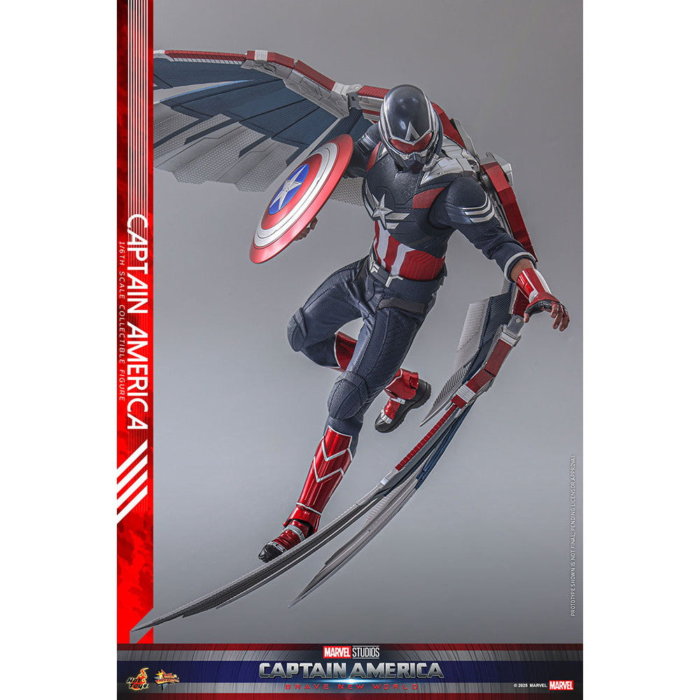 【新品即納】[FIG] ムービー・マスターピース キャプテン・アメリカ キャプテン・アメリカ:ブレイブ・ニュー・ワールド 1/6 完成品 可動フィギュア(MM#779) ホットトイズ(20250528)