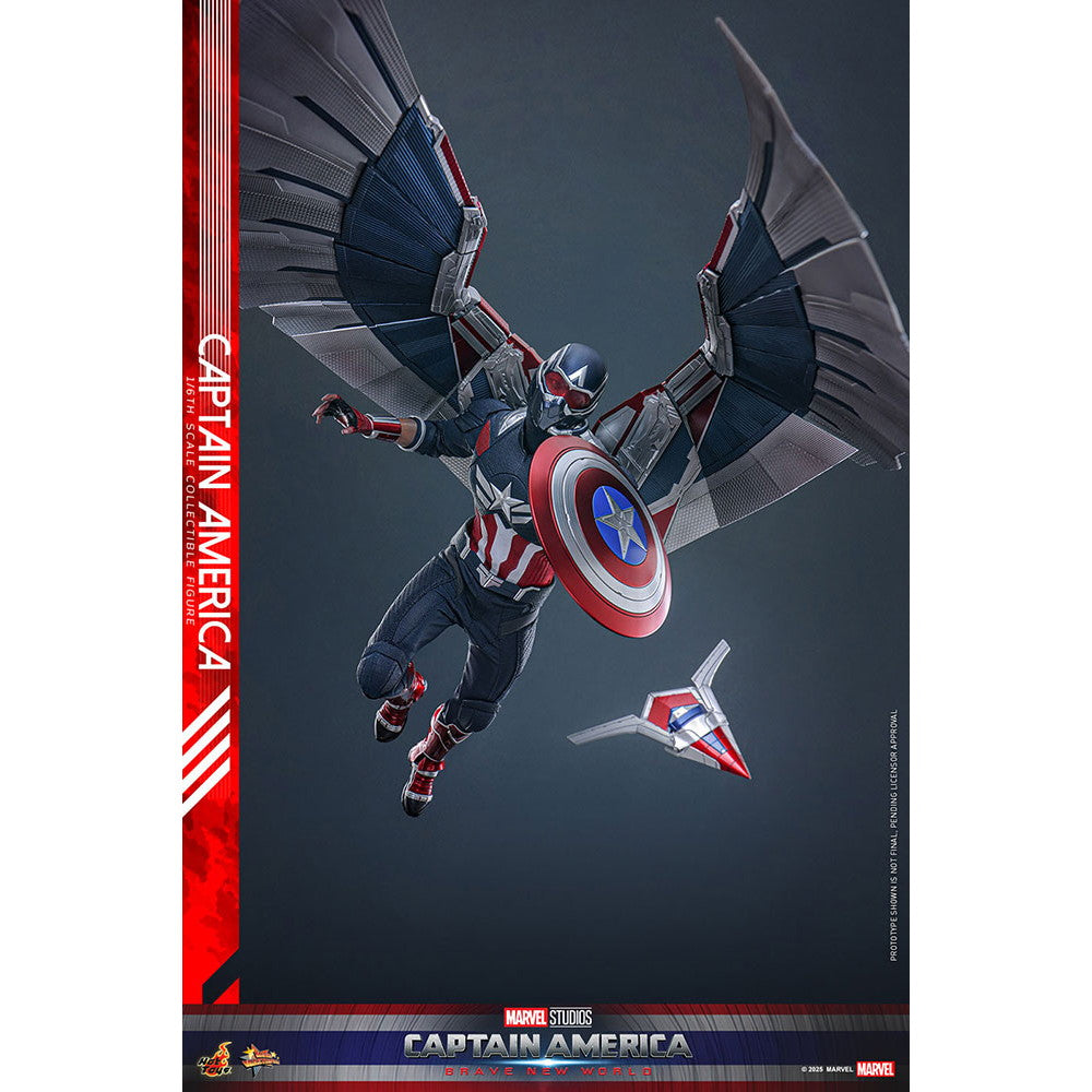 【新品即納】[FIG] ムービー・マスターピース キャプテン・アメリカ キャプテン・アメリカ:ブレイブ・ニュー・ワールド 1/6 完成品 可動フィギュア(MM#779) ホットトイズ(20250528)