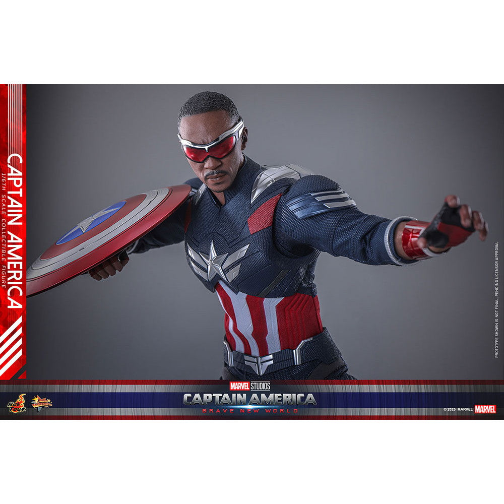 【新品即納】[FIG] ムービー・マスターピース キャプテン・アメリカ キャプテン・アメリカ:ブレイブ・ニュー・ワールド 1/6 完成品 可動フィギュア(MM#779) ホットトイズ(20250528)