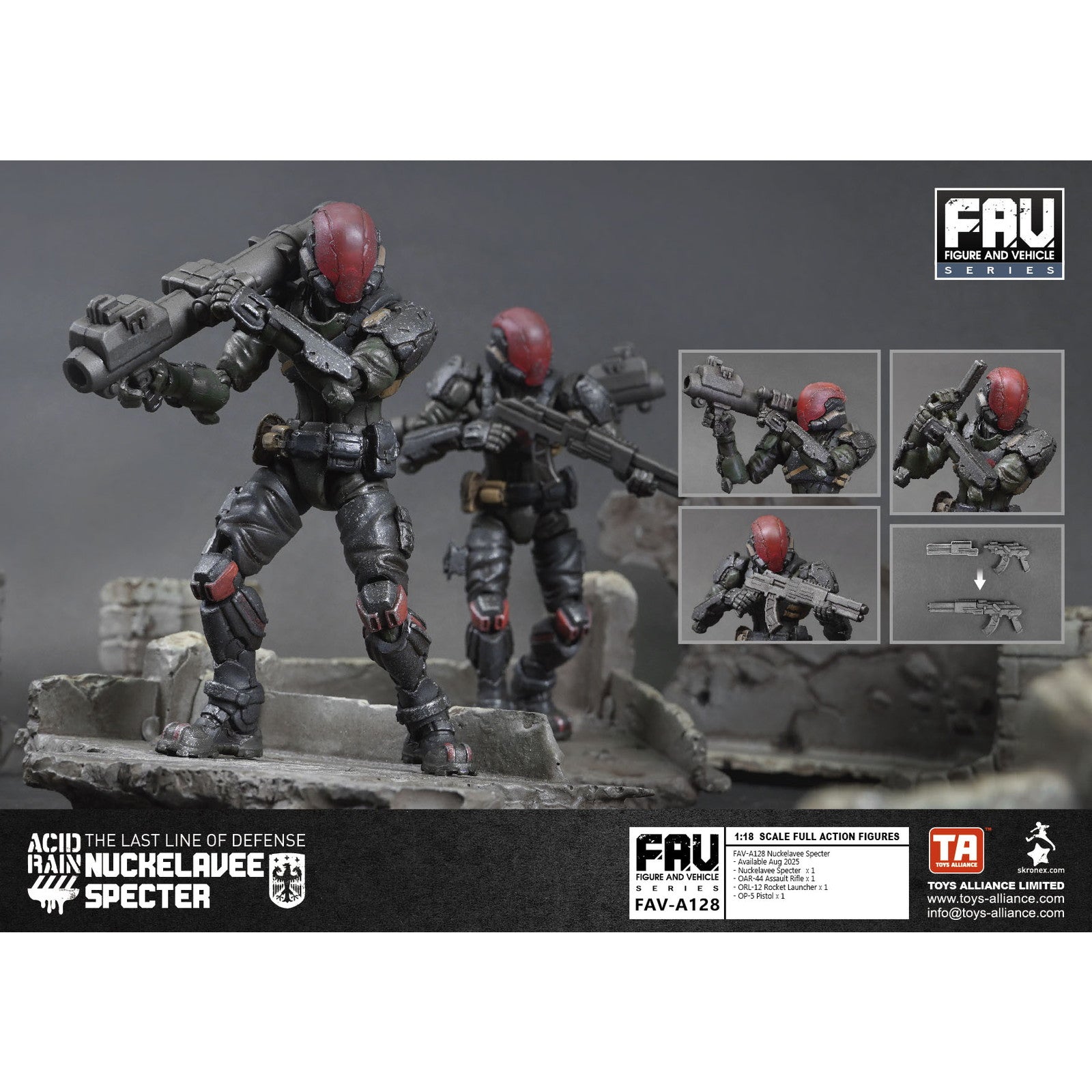 【新品即納】[FIG] マイルストン流通限定 FAV-A128 ナックラヴィー幽霊 アシッドレイン 1/18 完成品 可動フィギュア TOYS ALLIANCE(トイアライアンス)(20250831)