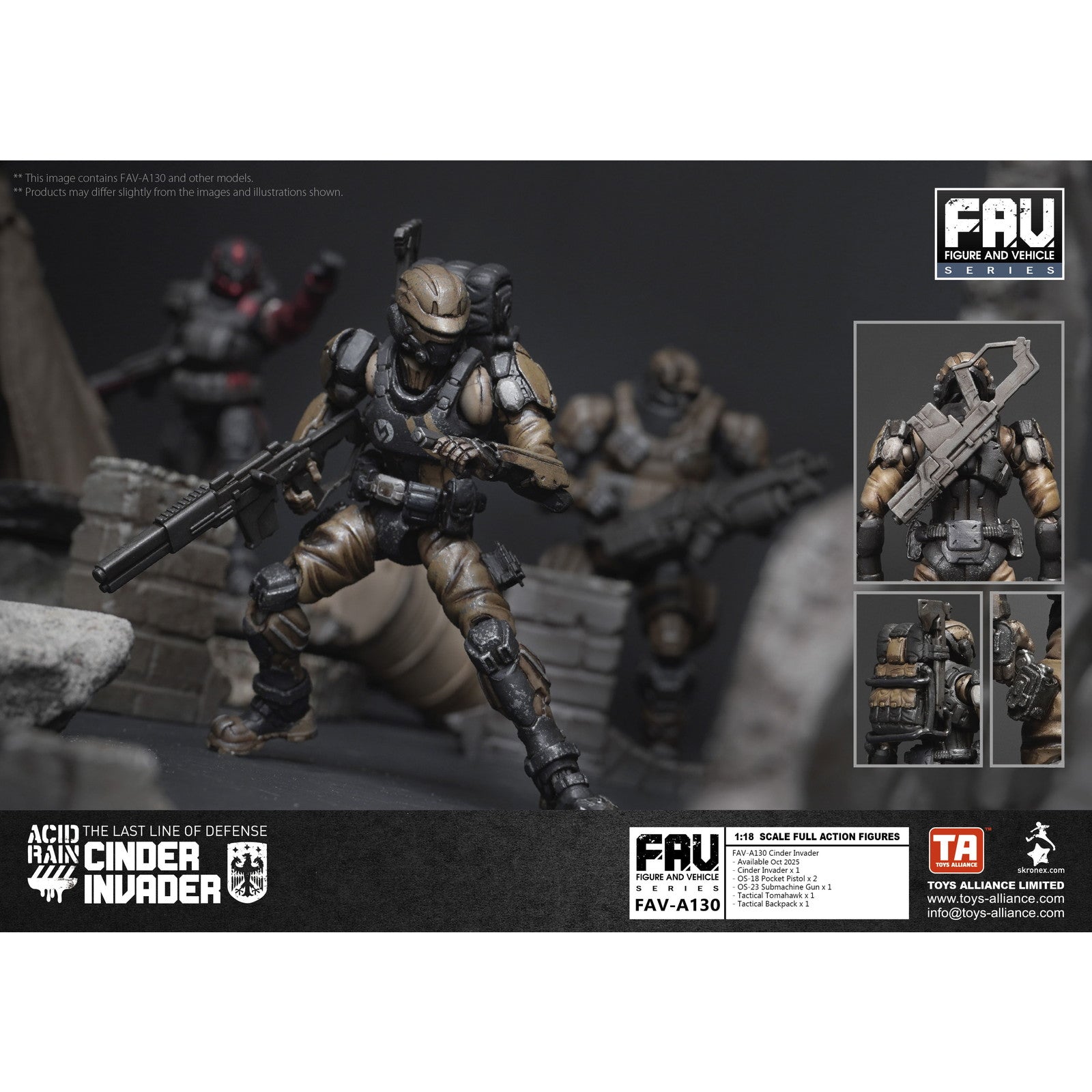 【新品即納】[FIG] マイルストン流通限定 FAV-A130 シンダー・インベーダー アシッドレイン 1/18 完成品 可動フィギュア TOYS ALLIANCE(トイアライアンス)(20251031)