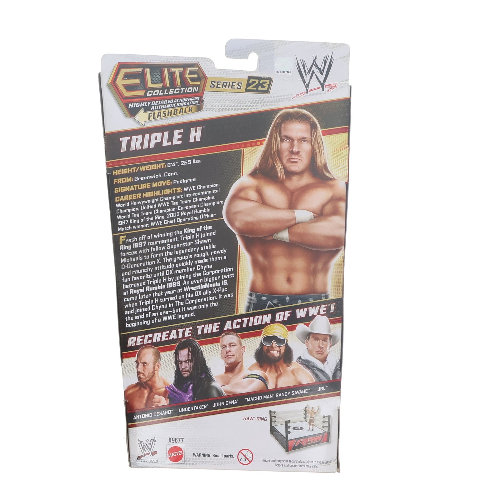 【中古即納】[FIG] トリプルH Tシャツ、メガホン&ヘルメット WWE(ワールド・レスリング・エンターテイメント) エリートコレクション フラッシュバック シリーズ 23 完成品 アクションフィギュア マテル(20131231)