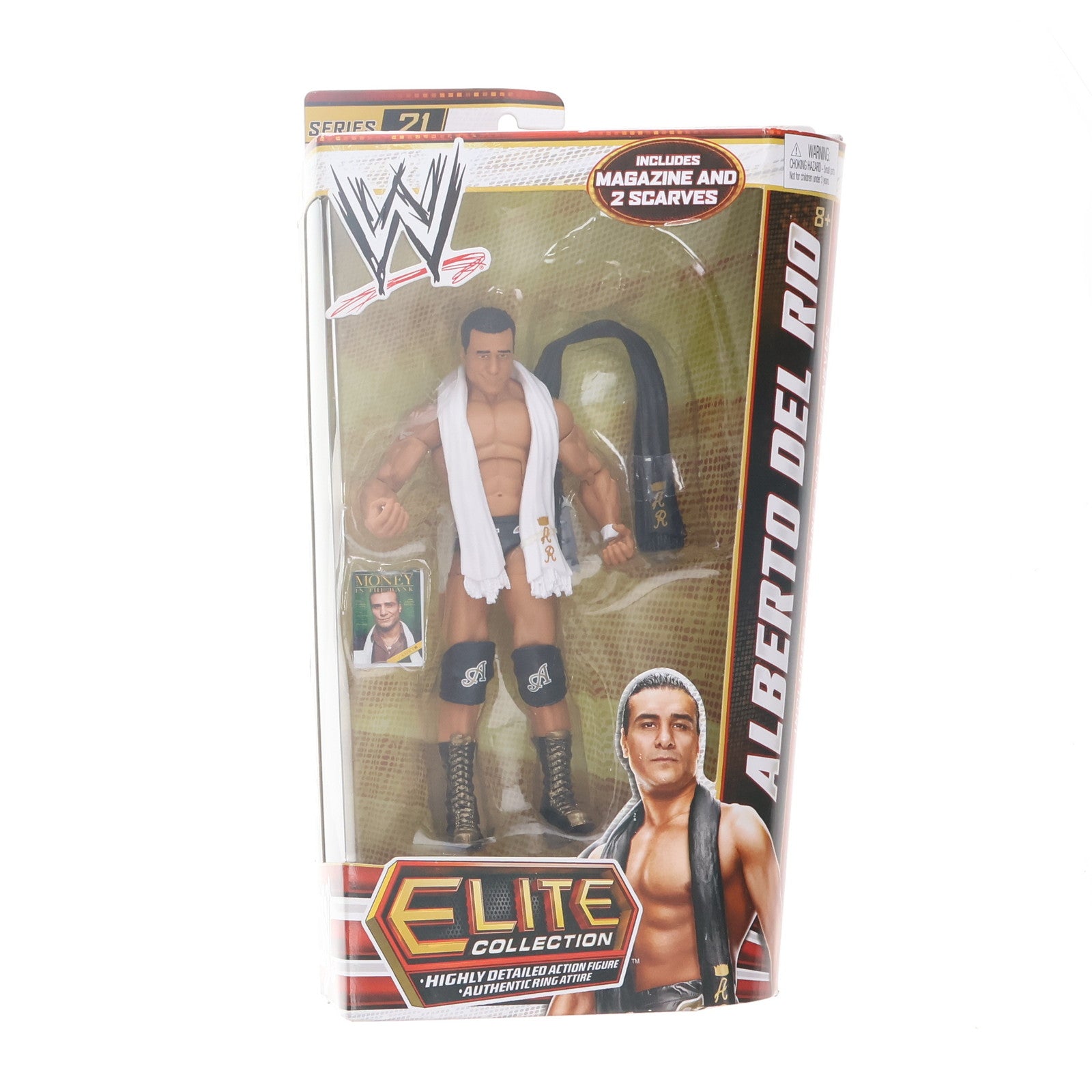 【中古即納】[FIG] アルベルト・デル・リオ マガジン&スカーフ WWE(ワールド・レスリング・エンターテイメント) エリートコレクション シリーズ 21 完成品 アクションフィギュア マテル(20130430)