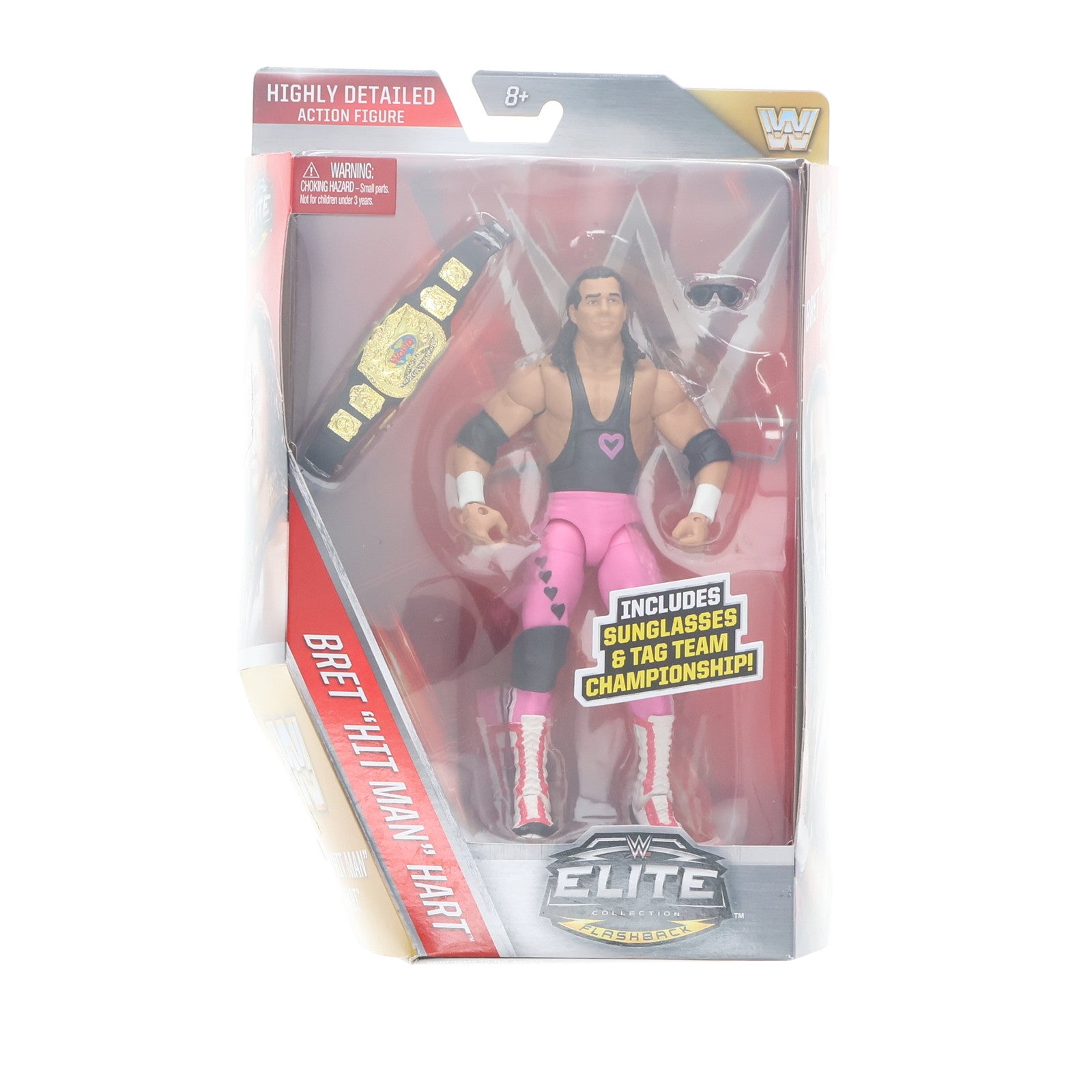 【中古即納】[FIG] ブレット ヒットマン ハート(ブレット・ハート) サングラス&タッグチームチャンピオンシップ WWE(ワールド・レスリング・エンターテイメント) エリートコレクション フラッシュバック 完成品 アクションフィギュア マテル(20160731)