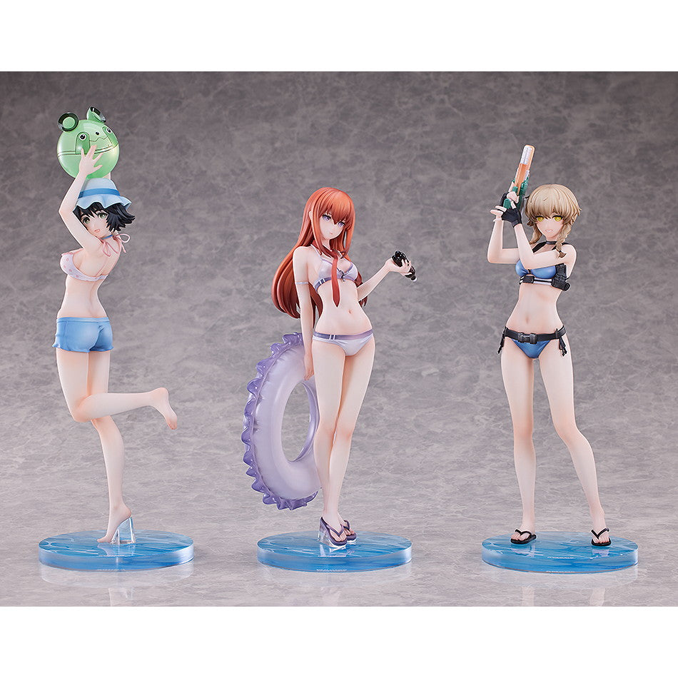 【予約安心出荷】[FIG] 初回限定特典&タペストリー付属 牧瀬紅莉栖&椎名まゆり&阿万音鈴羽(まきせくりす&しいなまゆり&あまねすずは) 水着Ver. セット STEINS;GATE(シュタインズ・ゲート) 1/7 完成品 フィギュア Solarain(ソラレーン)(2026年5月)