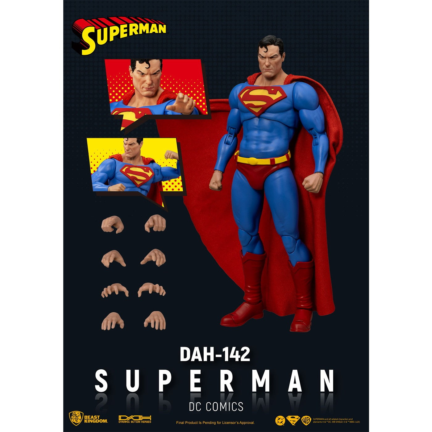 【新品】【お取り寄せ】[FIG] ダイナミック・アクション・ヒーローズ #142 スーパーマン DCコミックス 完成品 可動フィギュア(DAH-142) ビースト・キングダム(20250930)