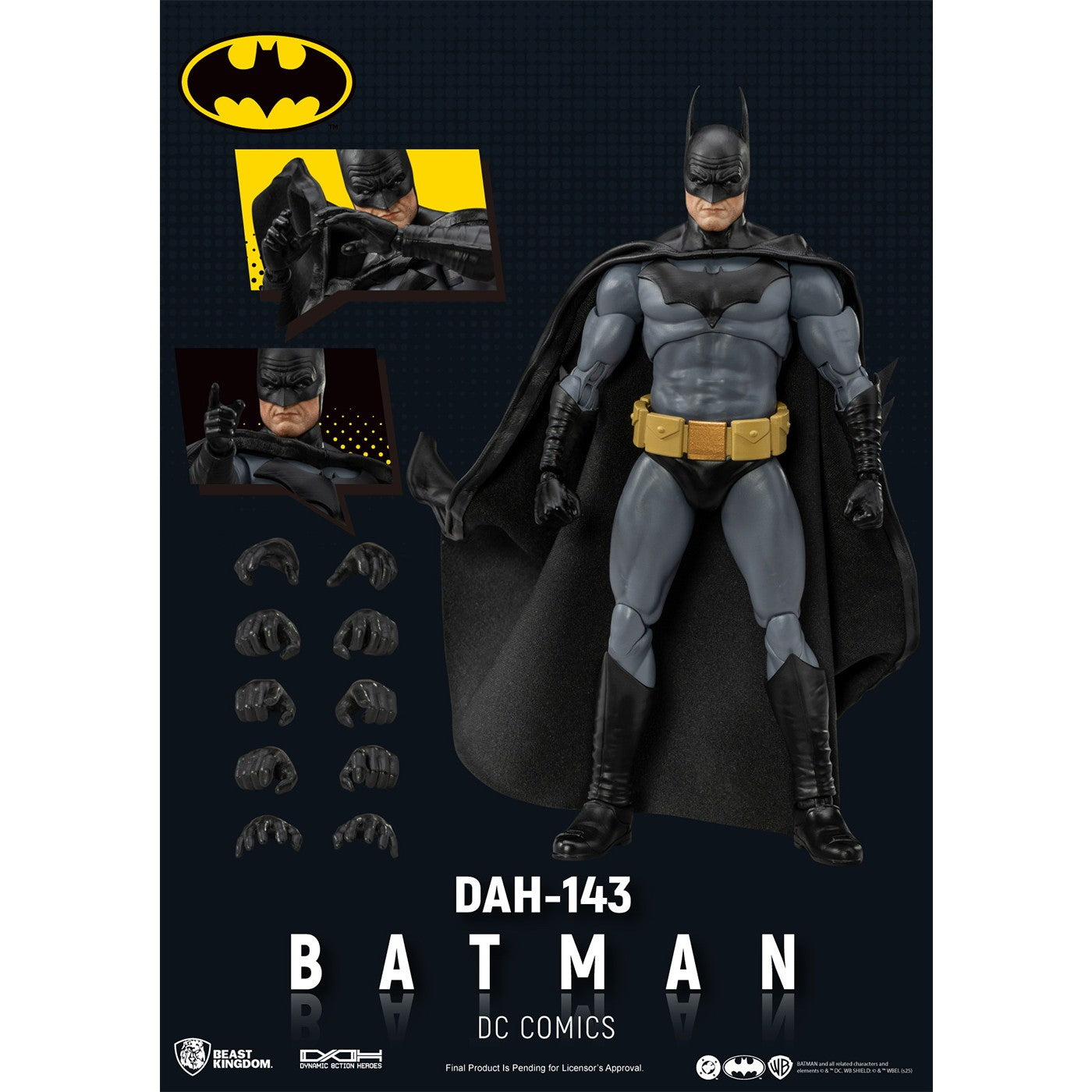 【新品】【お取り寄せ】[FIG] ダイナミック・アクション・ヒーローズ #143 バットマン DCコミックス 完成品 可動フィギュア(DAH-143) ビースト・キングダム(20250930)