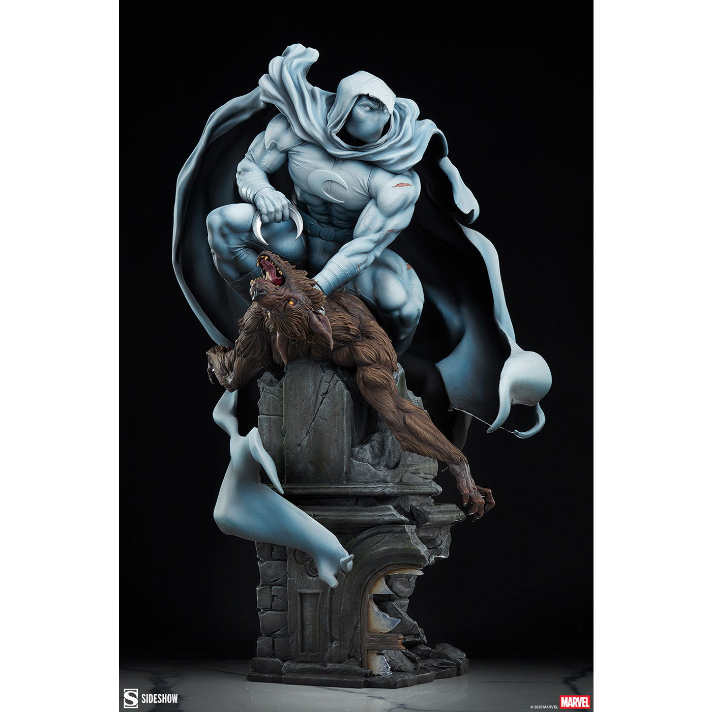 【新品即納】[FIG] プレミアム・フォーマット・フィギュア ムーンナイト(ウェアウルフ・バイ・ナイト) マーベル・コミック 完成品 フィギュア サイドショウ(20251231)