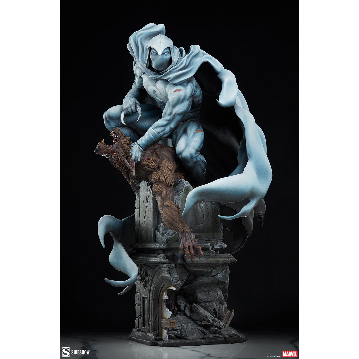 【新品即納】[FIG] プレミアム・フォーマット・フィギュア ムーンナイト(ウェアウルフ・バイ・ナイト) マーベル・コミック 完成品 フィギュア サイドショウ(20251231)