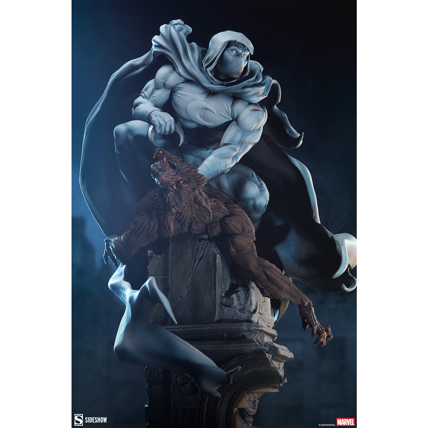 【新品即納】[FIG] プレミアム・フォーマット・フィギュア ムーンナイト(ウェアウルフ・バイ・ナイト) マーベル・コミック 完成品 フィギュア サイドショウ(20251231)