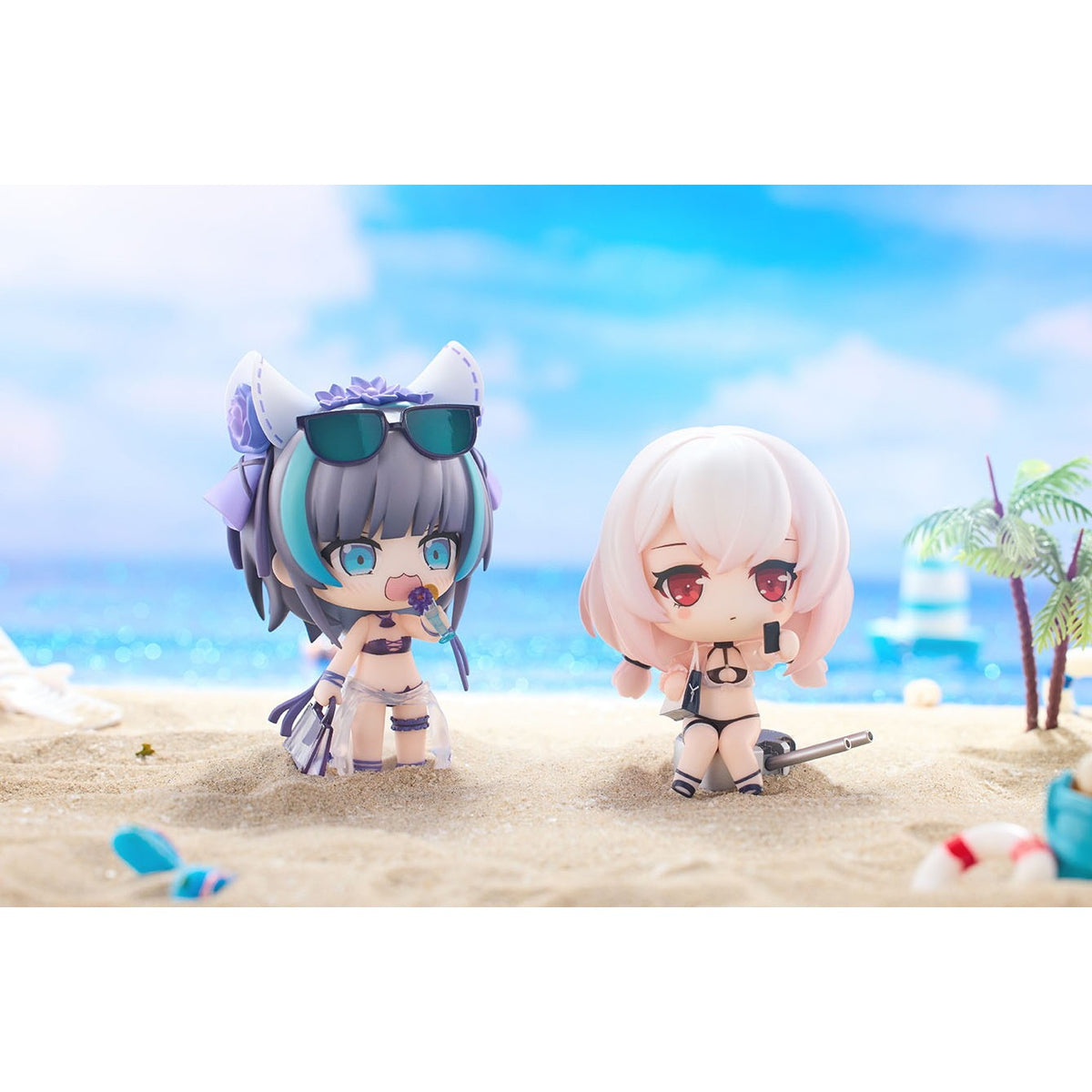 【新品】【お取り寄せ】[FIG] クリアカード3枚付属 3体セット アズールレーン サマー水着 完成品 デフォルメフィギュア Vol.2 HanaBee(ハナビー)(20260319)