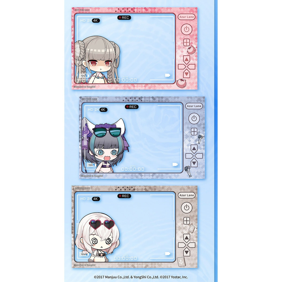 【新品】【お取り寄せ】[FIG] クリアカード3枚付属 3体セット アズールレーン サマー水着 完成品 デフォルメフィギュア Vol.2 HanaBee(ハナビー)(20260319)