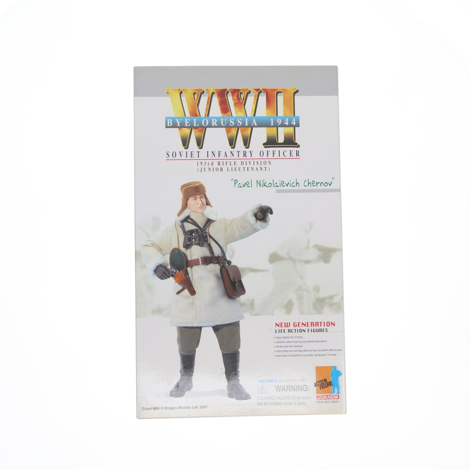 【中古即納】[FIG] WWII Pavel Nikolaievich Chernov Soviet Winter Infantry Officer 193rd Rifle Division Byelorussia 1944(Junior Lieutenant) 1/6 完成品 可動フィギュア(70091) DRAGON(ドラゴン)(20070531)