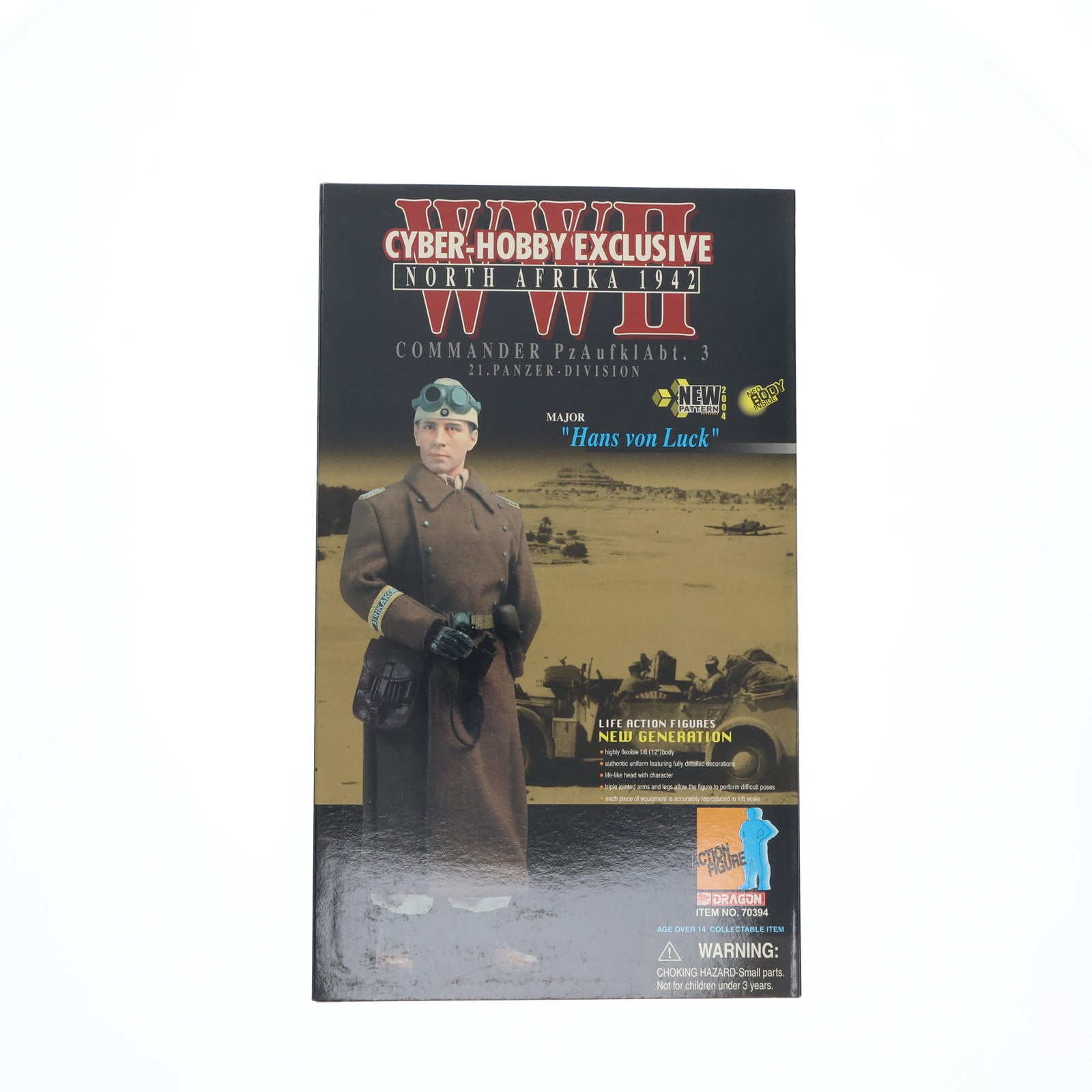 【中古即納】[FIG] サイバーホビー限定 WWII Hans von Luck Commander Pzaufklabt.3 21.Panzer division Major North Afrika 1942 1/6 完成品 可動フィギュア(70394) DRAGON(ドラゴン)(20051231)