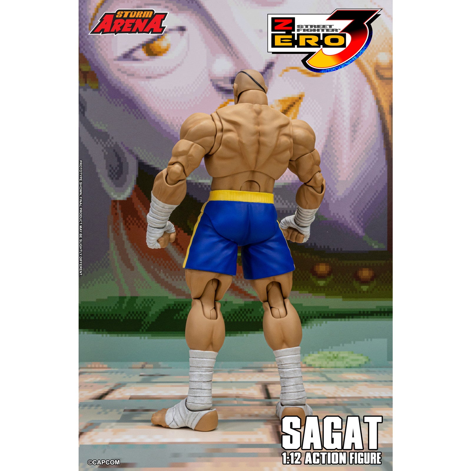 【予約安心出荷】[FIG] Storm Arena(ストームアリーナ) サガット ストリートファイターZERO3 1/12 完成品 アクションフィギュア(SFSA03) ストームコレクティブルズ(2025年12月)
