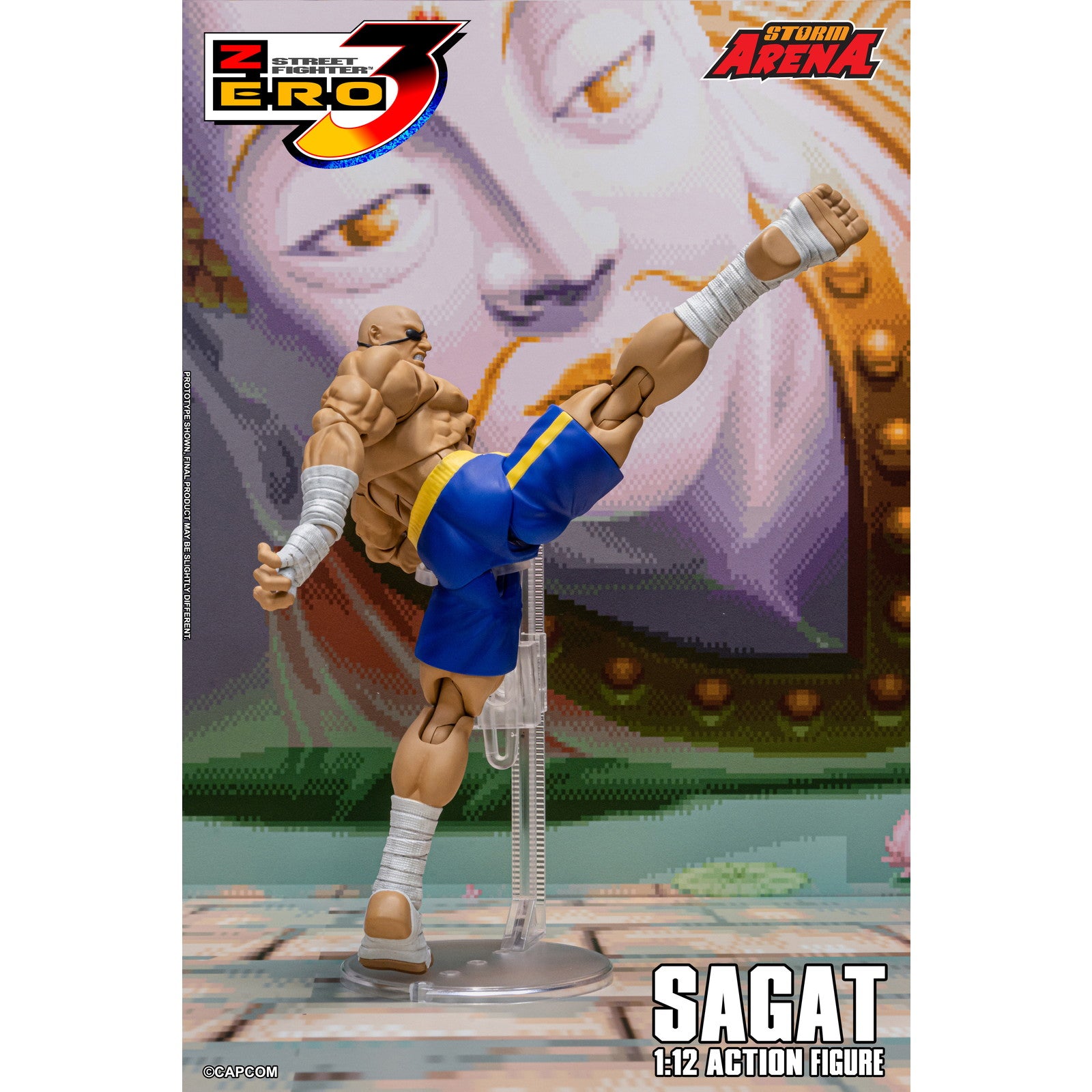 【予約安心出荷】[FIG] Storm Arena(ストームアリーナ) サガット ストリートファイターZERO3 1/12 完成品 アクションフィギュア(SFSA03) ストームコレクティブルズ(2025年12月)