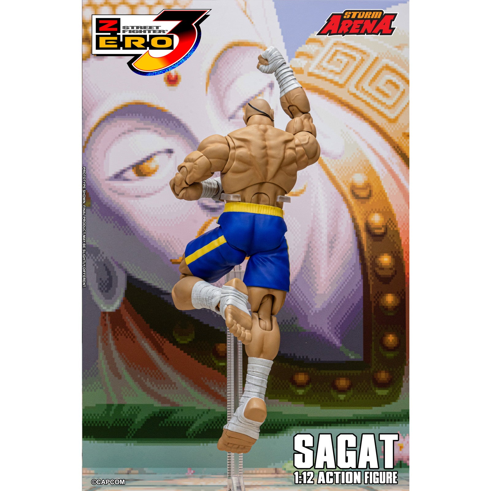 【予約安心出荷】[FIG] Storm Arena(ストームアリーナ) サガット ストリートファイターZERO3 1/12 完成品 アクションフィギュア(SFSA03) ストームコレクティブルズ(2025年12月)