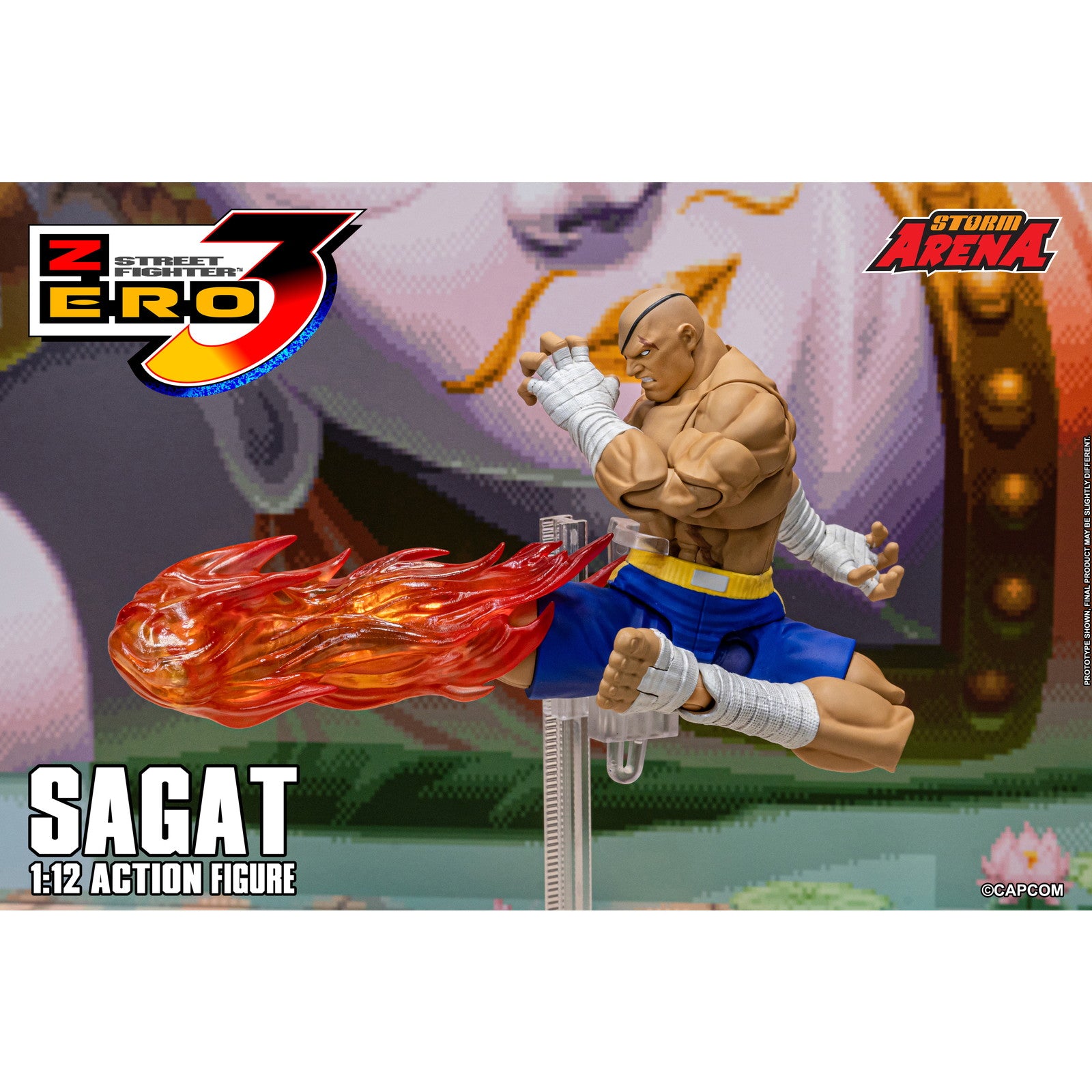 【予約安心出荷】[FIG] Storm Arena(ストームアリーナ) サガット ストリートファイターZERO3 1/12 完成品 アクションフィギュア(SFSA03) ストームコレクティブルズ(2025年12月)