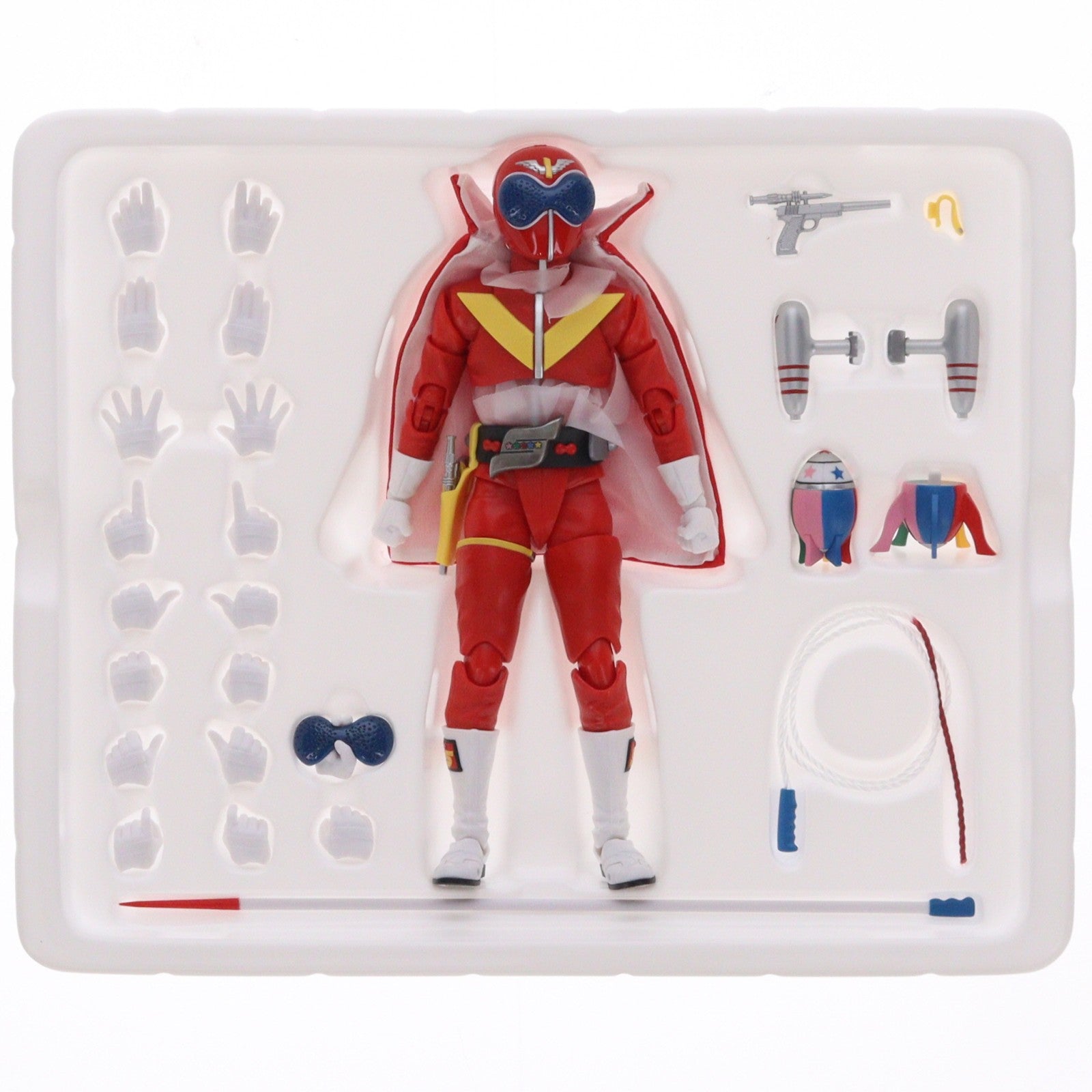 【中古即納】[FIG] 初回限定台座付属 S.H.Figuarts(フィギュアーツ) 真骨彫製法 アカレンジャー スーパー戦隊 50th Anniversary Ver. 秘密戦隊ゴレンジャー 完成品 可動フィギュア バンダイスピリッツ(20251114)