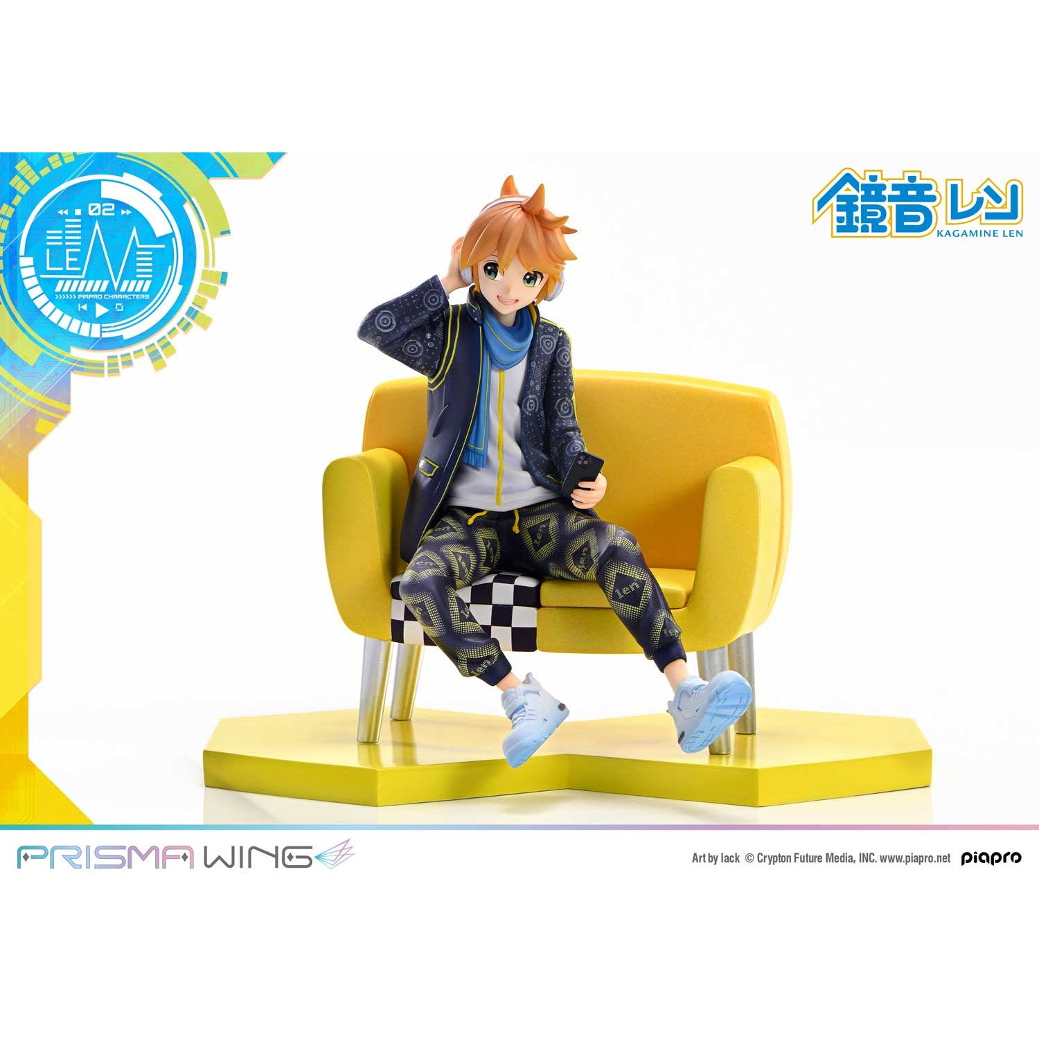 【予約安心出荷】[FIG] PRISMA WING 鏡音レン(かがみねれん) 『Art by lack』 ピアプロキャラクターズ 1/7 完成品 フィギュア(PWPCL-04) プライム1スタジオ(2026年7月)