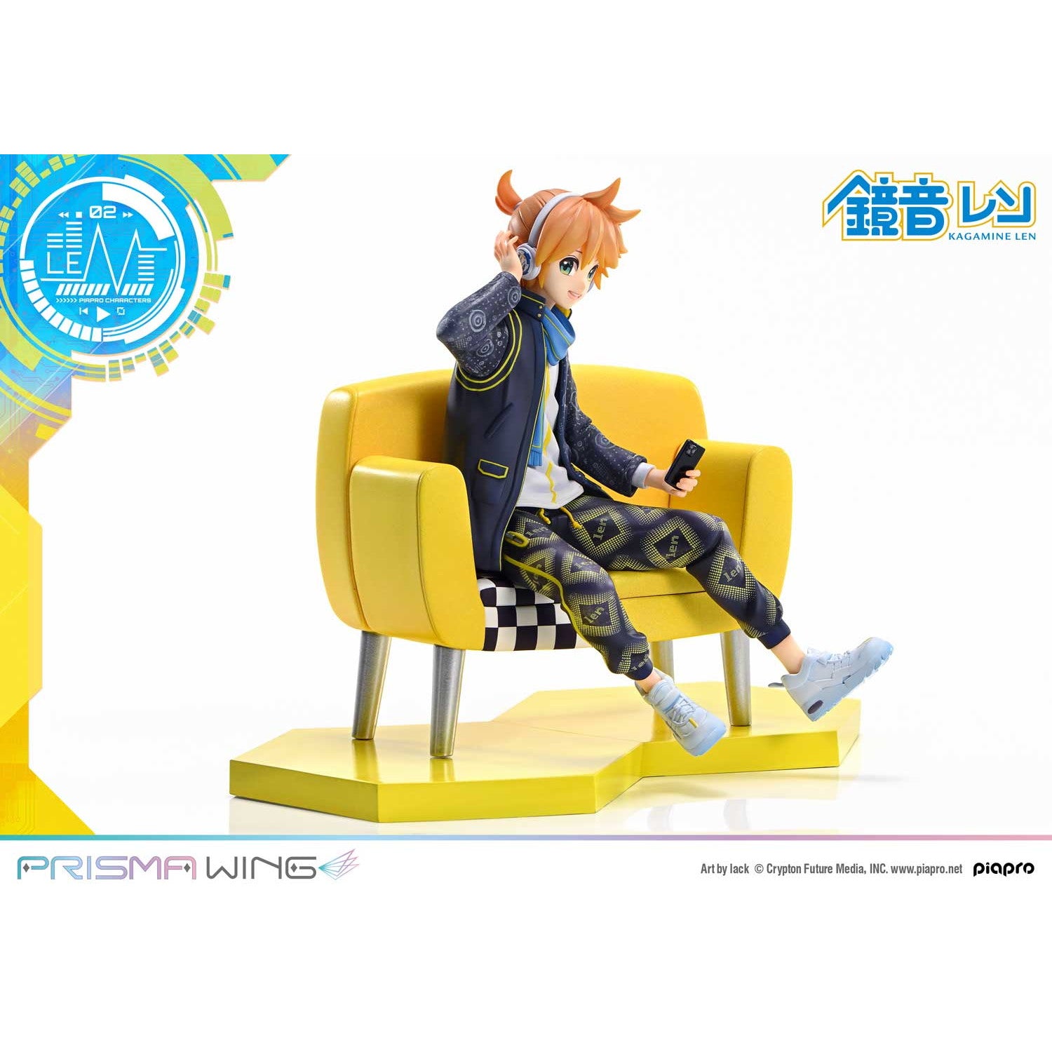 【予約安心出荷】[FIG] PRISMA WING 鏡音レン(かがみねれん) 『Art by lack』 ピアプロキャラクターズ 1/7 完成品 フィギュア(PWPCL-04) プライム1スタジオ(2026年7月)