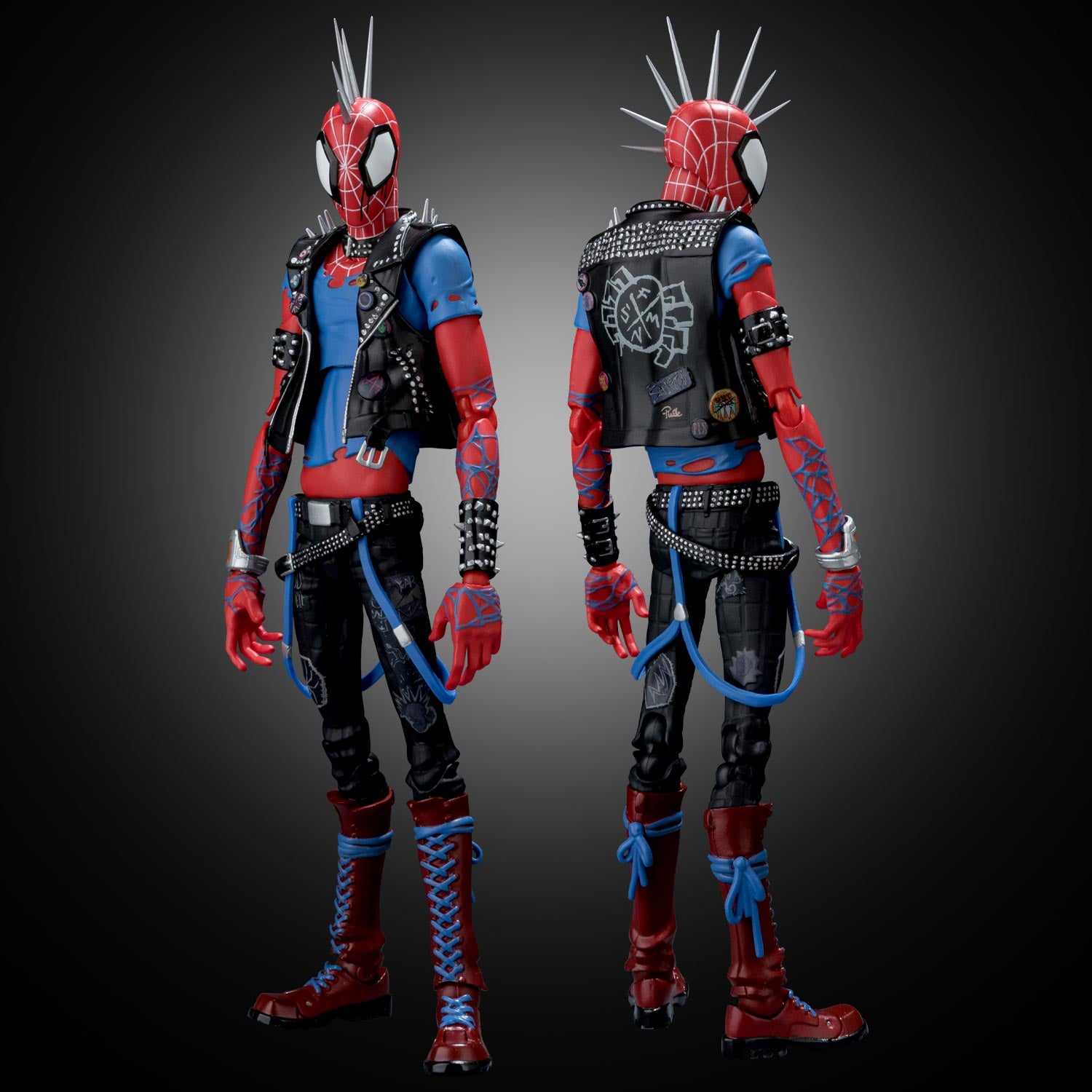 【新品即納】[FIG] SVアクション スパイダー・パンク スパイダーマン:アクロス・ザ・スパイダーバース 完成品 可動フィギュア 千値練(せんちねる)(20251231)