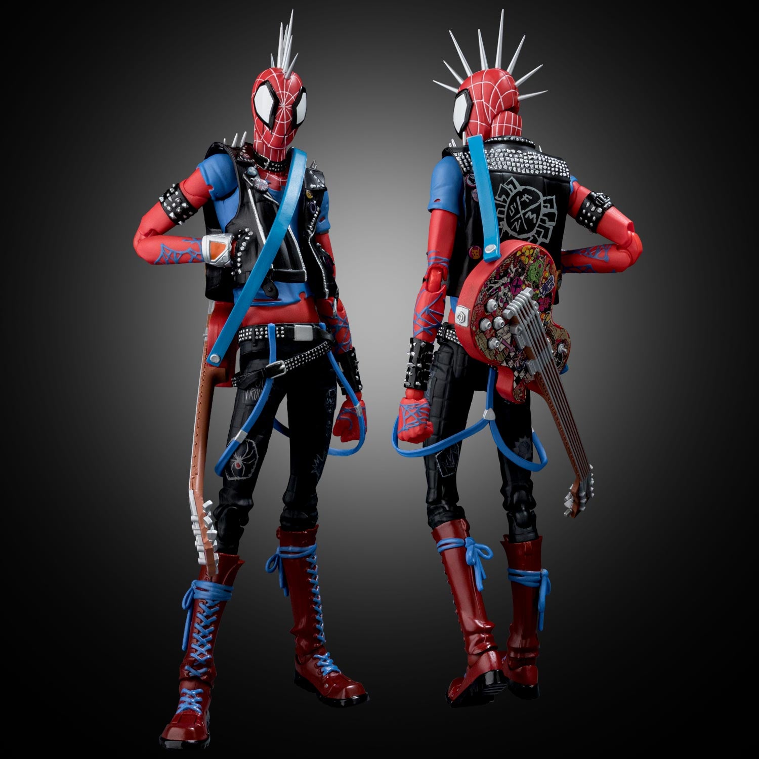 【新品即納】[FIG] SVアクション スパイダー・パンク スパイダーマン:アクロス・ザ・スパイダーバース 完成品 可動フィギュア 千値練(せんちねる)(20251231)